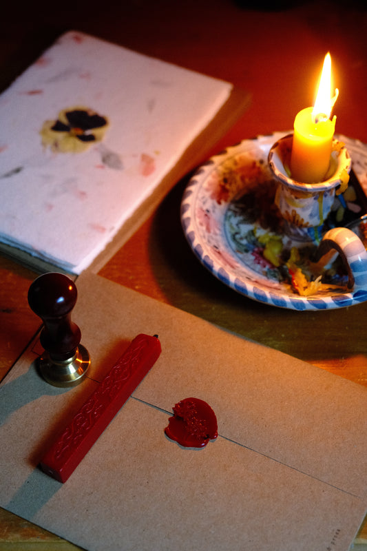 Garden Flower Card Set with Wax Seal & Stamp