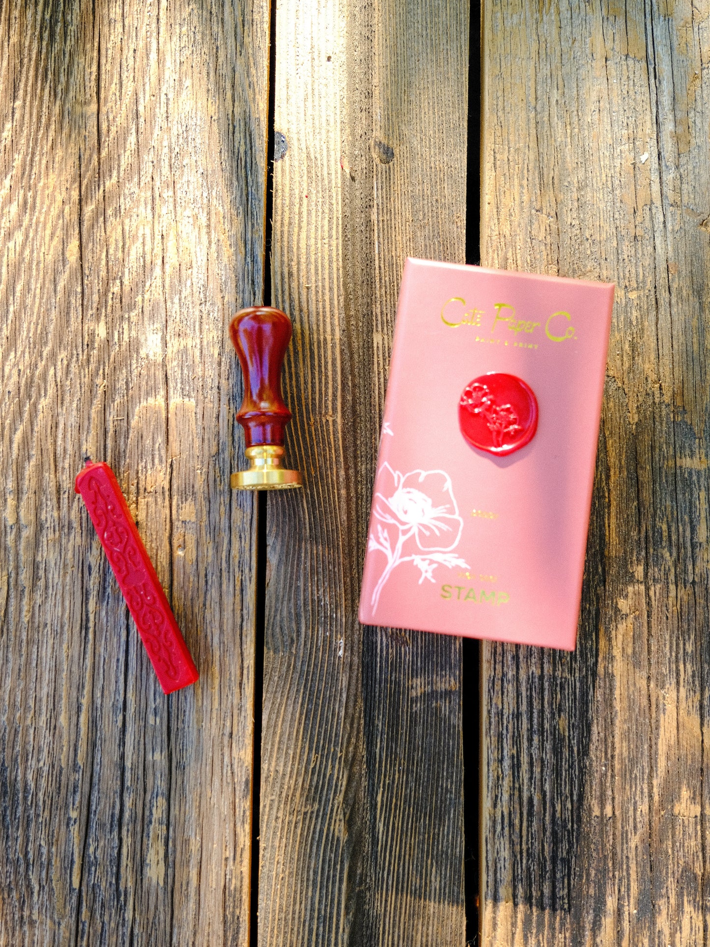 Garden Flower Card Set with Wax Seal & Stamp