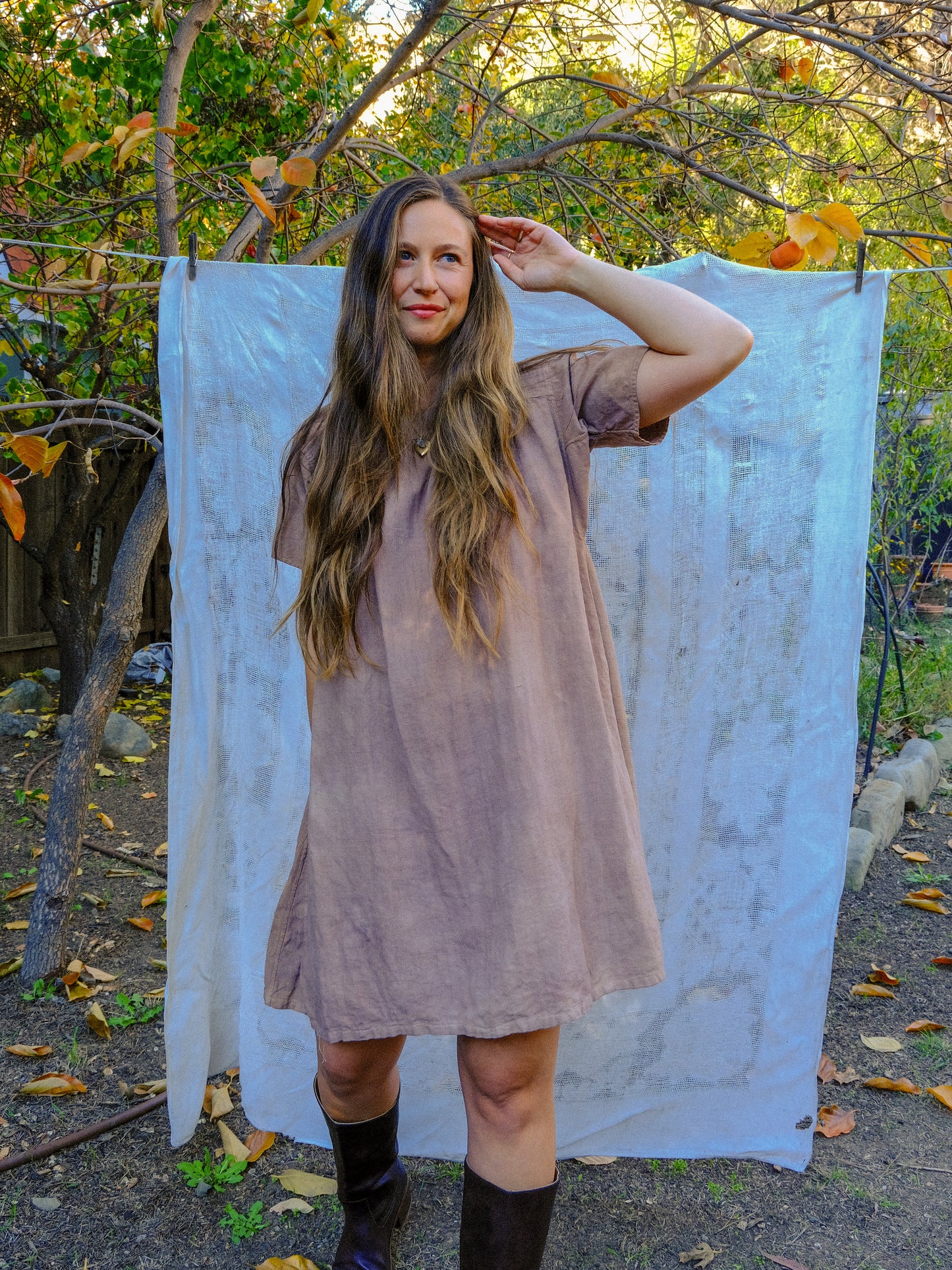 Seqouia Antique Cotton Canvas Mini Dress