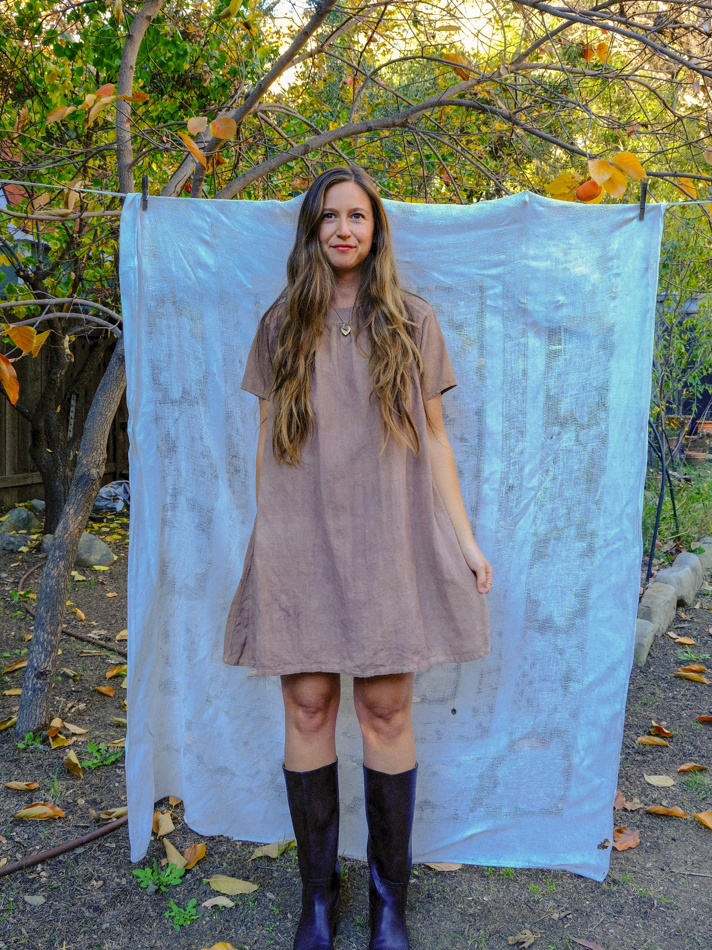 Seqouia Antique Cotton Canvas Mini Dress