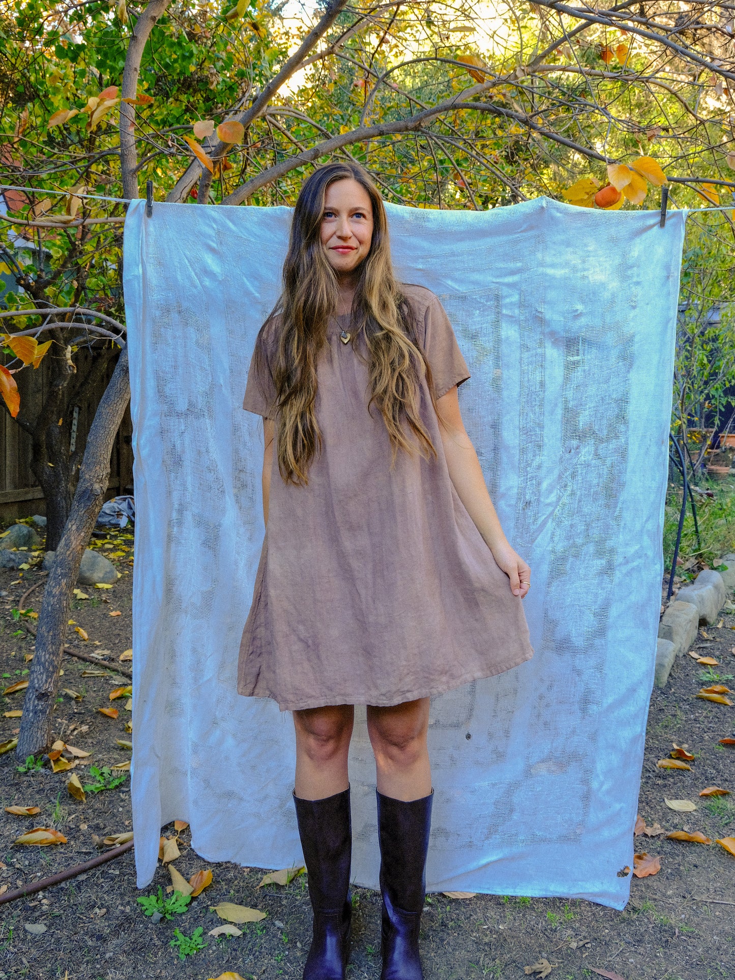 Seqouia Antique Cotton Canvas Mini Dress