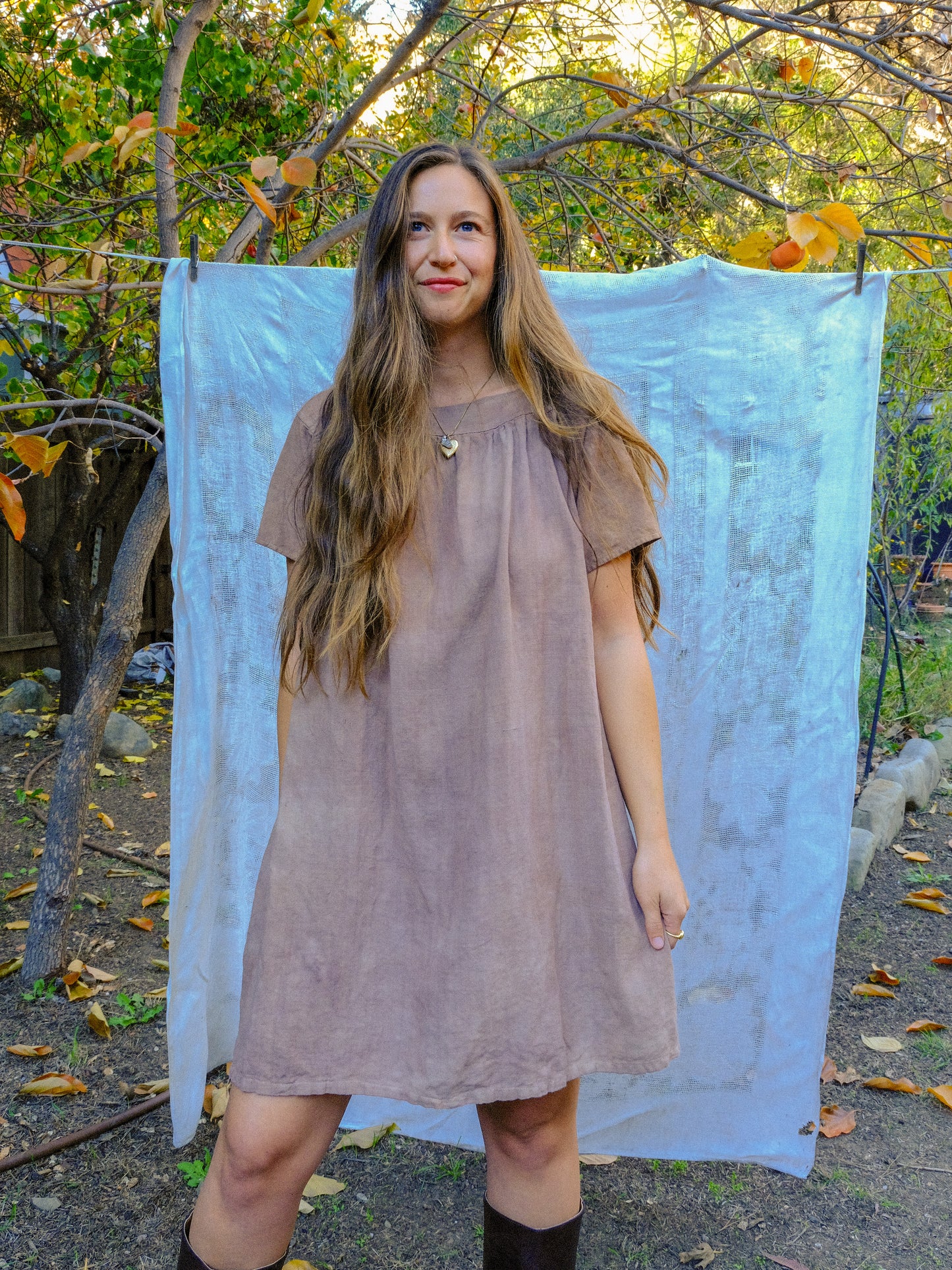 Seqouia Antique Cotton Canvas Mini Dress
