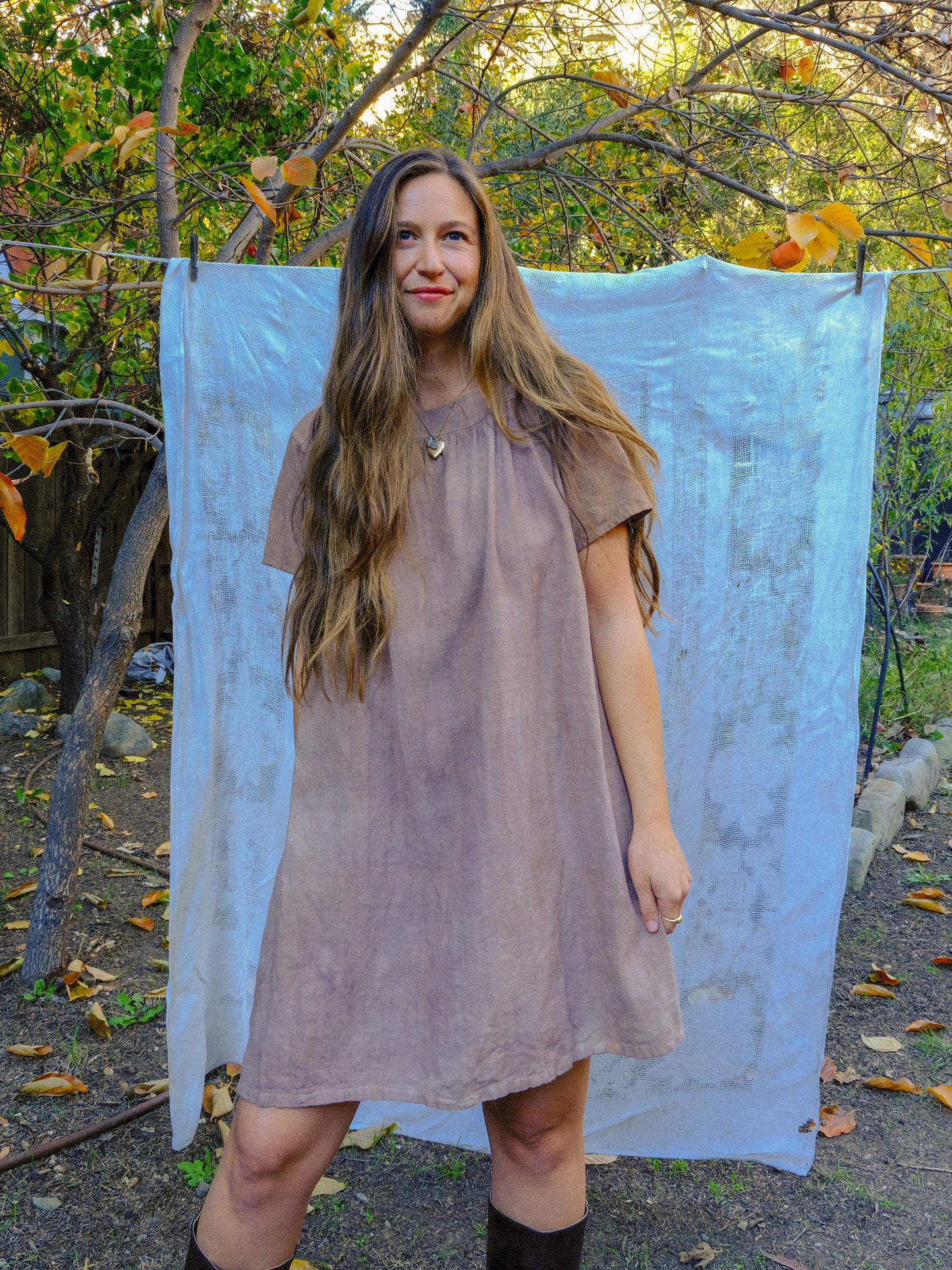 Seqouia Antique Cotton Canvas Mini Dress