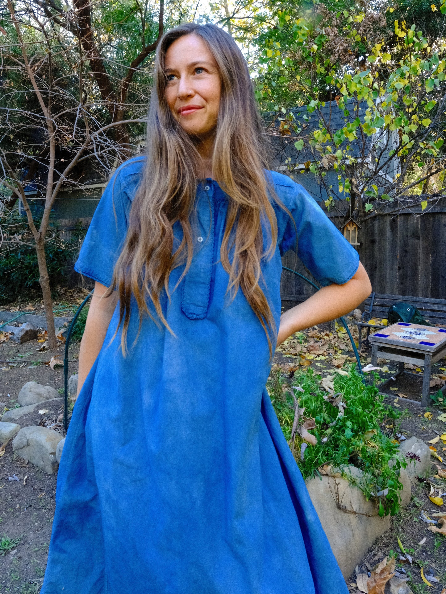 Indigo Antique European Dress