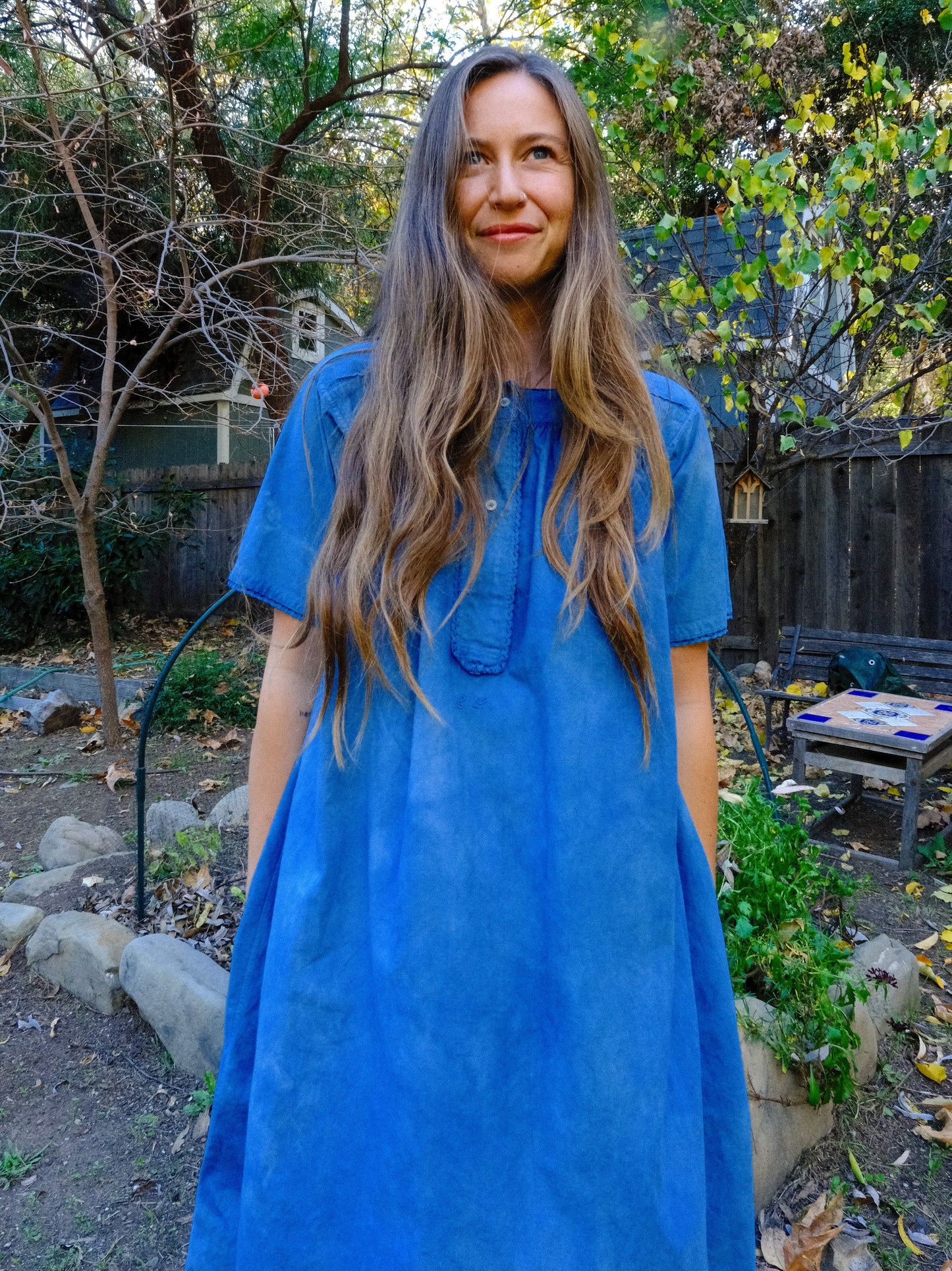 Indigo Antique European Dress