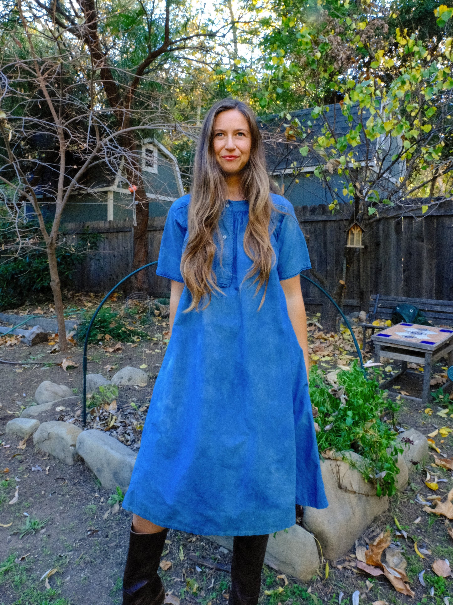 Indigo Antique European Dress