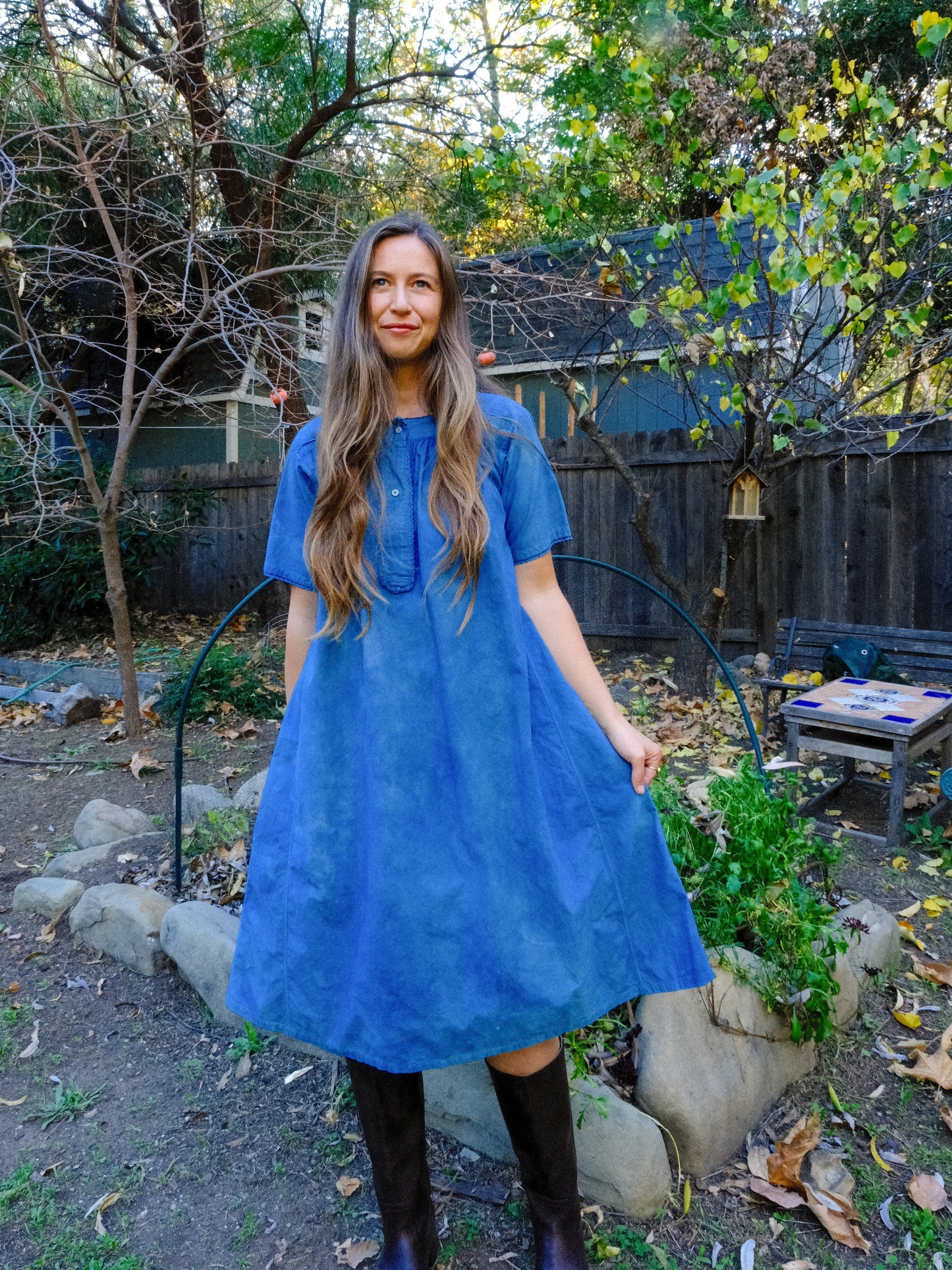 Indigo Antique European Dress