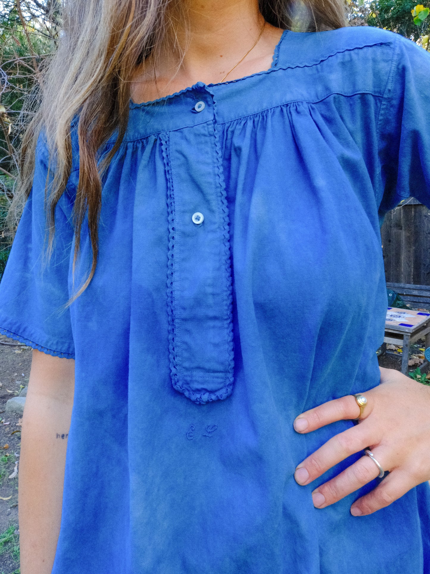 Indigo Antique European Dress