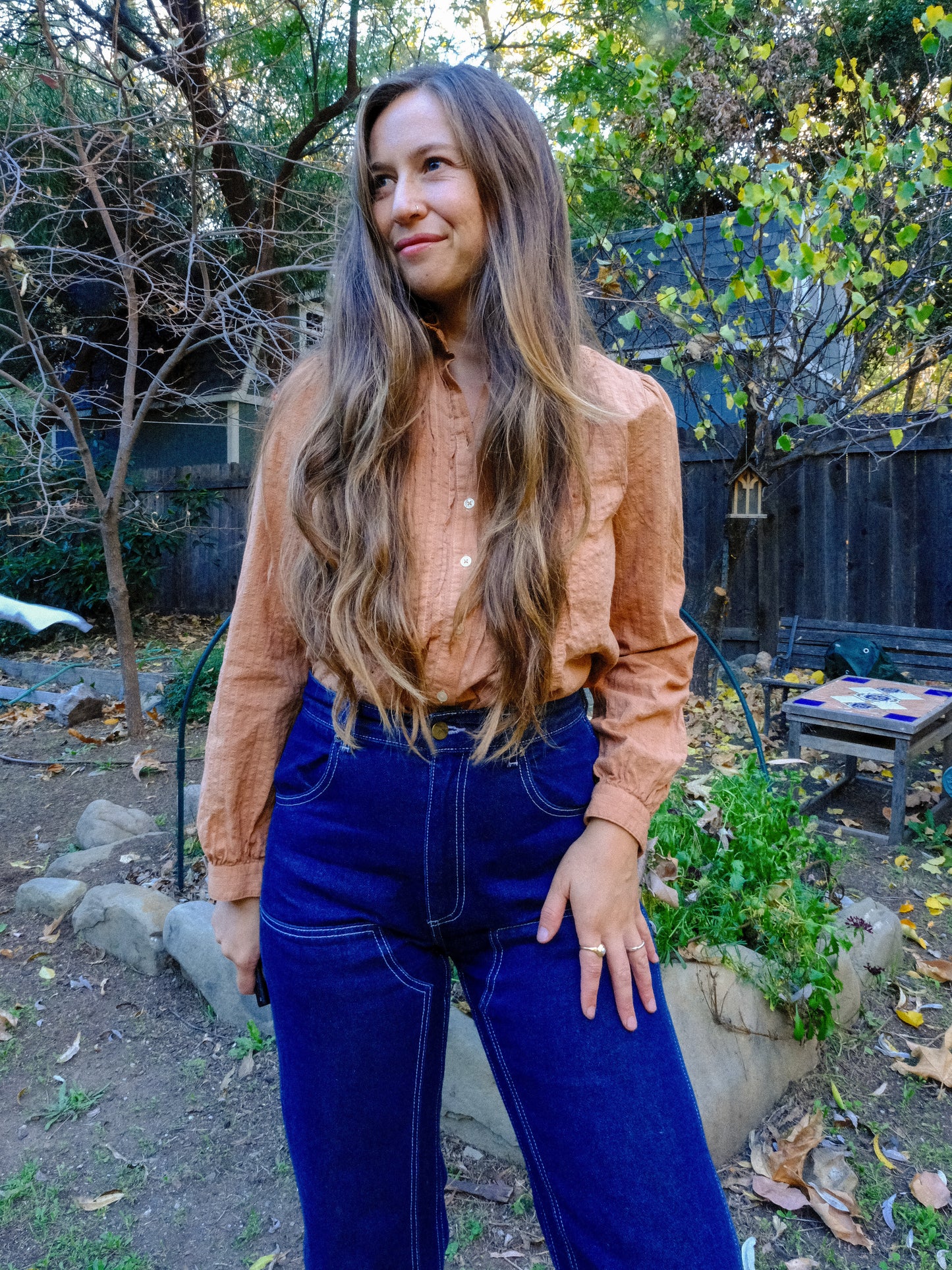 Cutch Embroidered Stripe Button Down