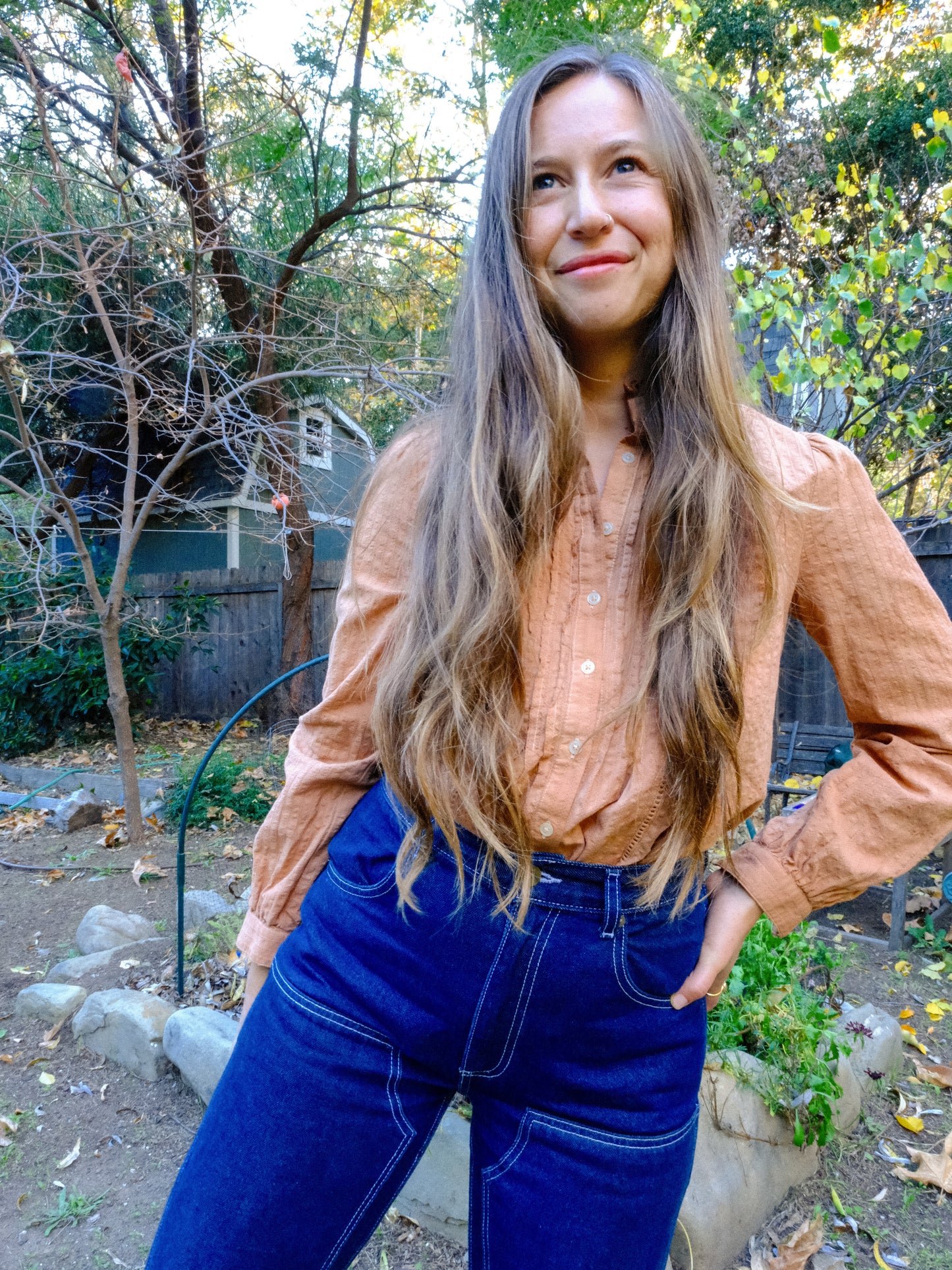 Cutch Embroidered Stripe Button Down