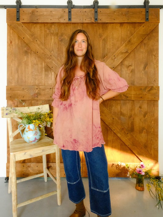 Lac and Cutch Cotton Gauze Tunic