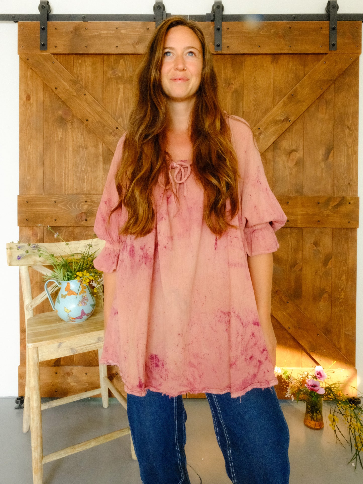 Lac and Cutch Cotton Gauze Tunic