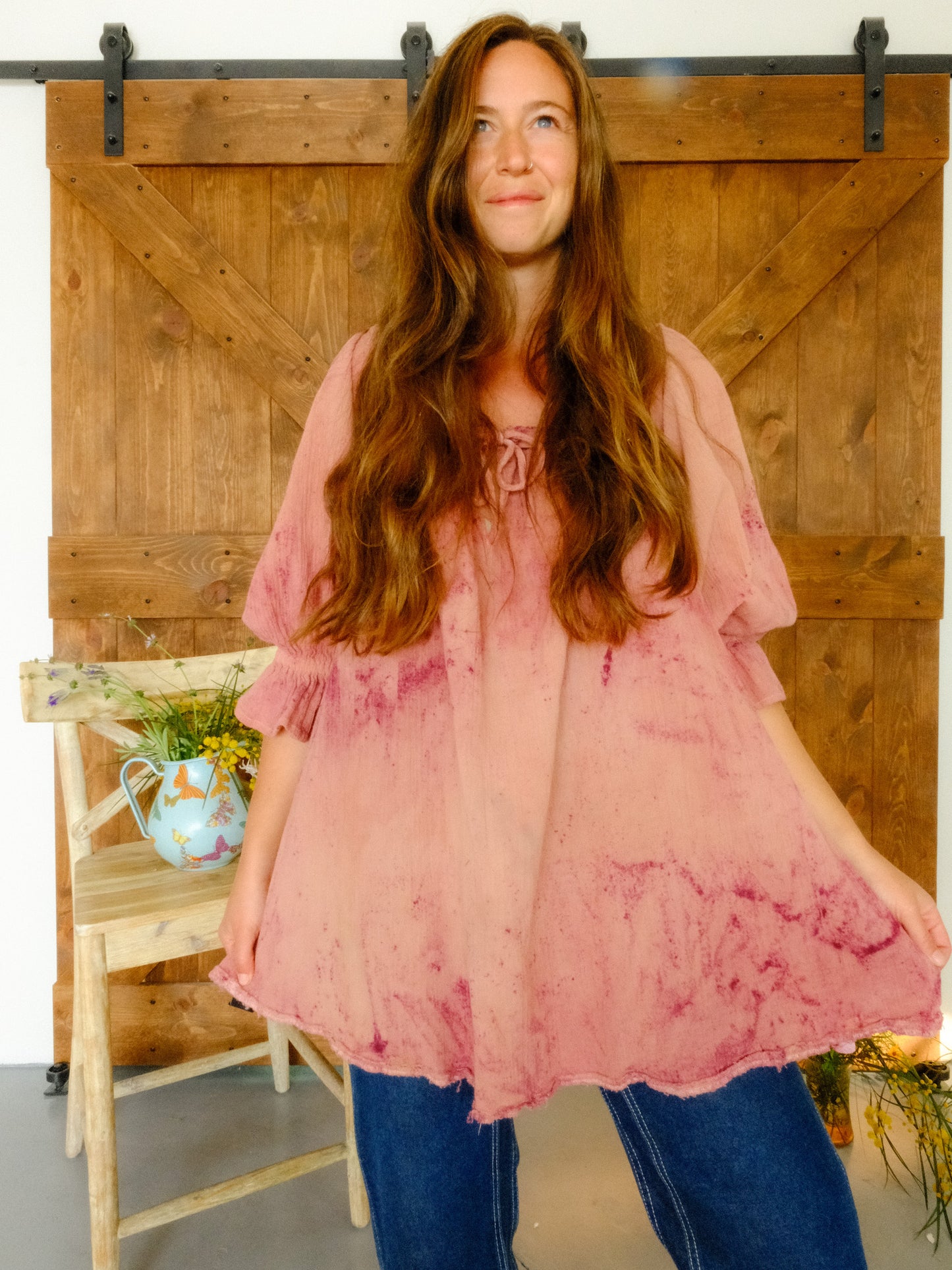 Lac and Cutch Cotton Gauze Tunic