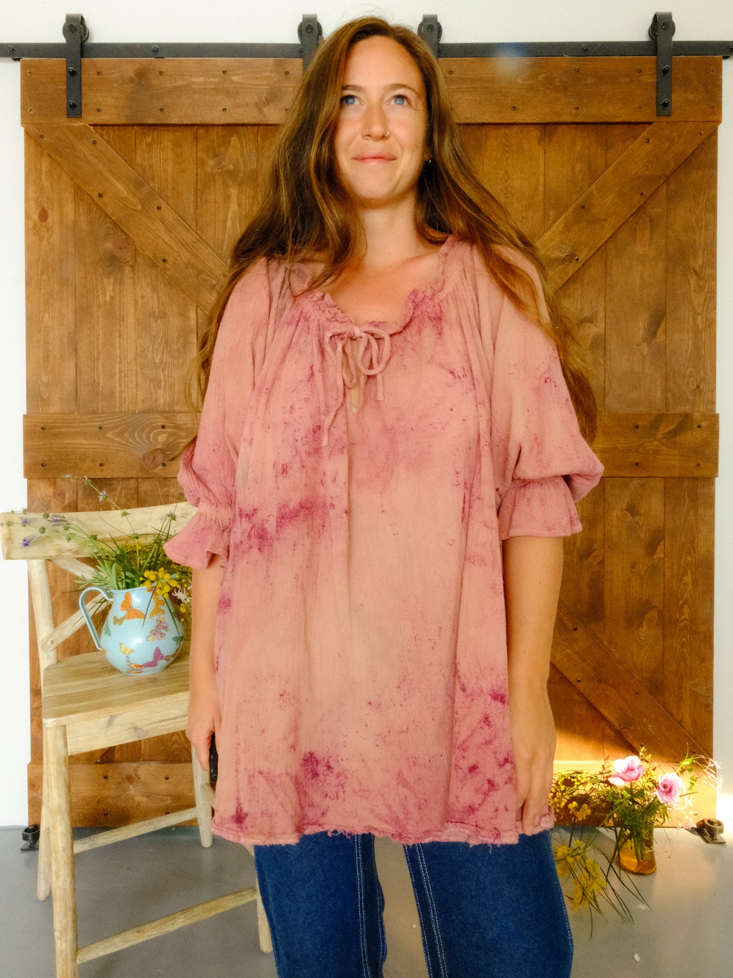 Lac and Cutch Cotton Gauze Tunic