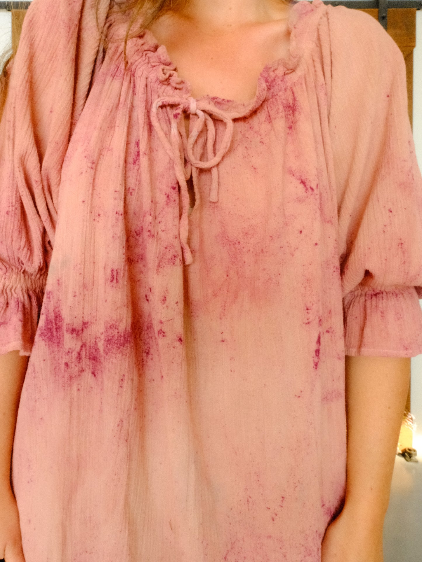 Lac and Cutch Cotton Gauze Tunic