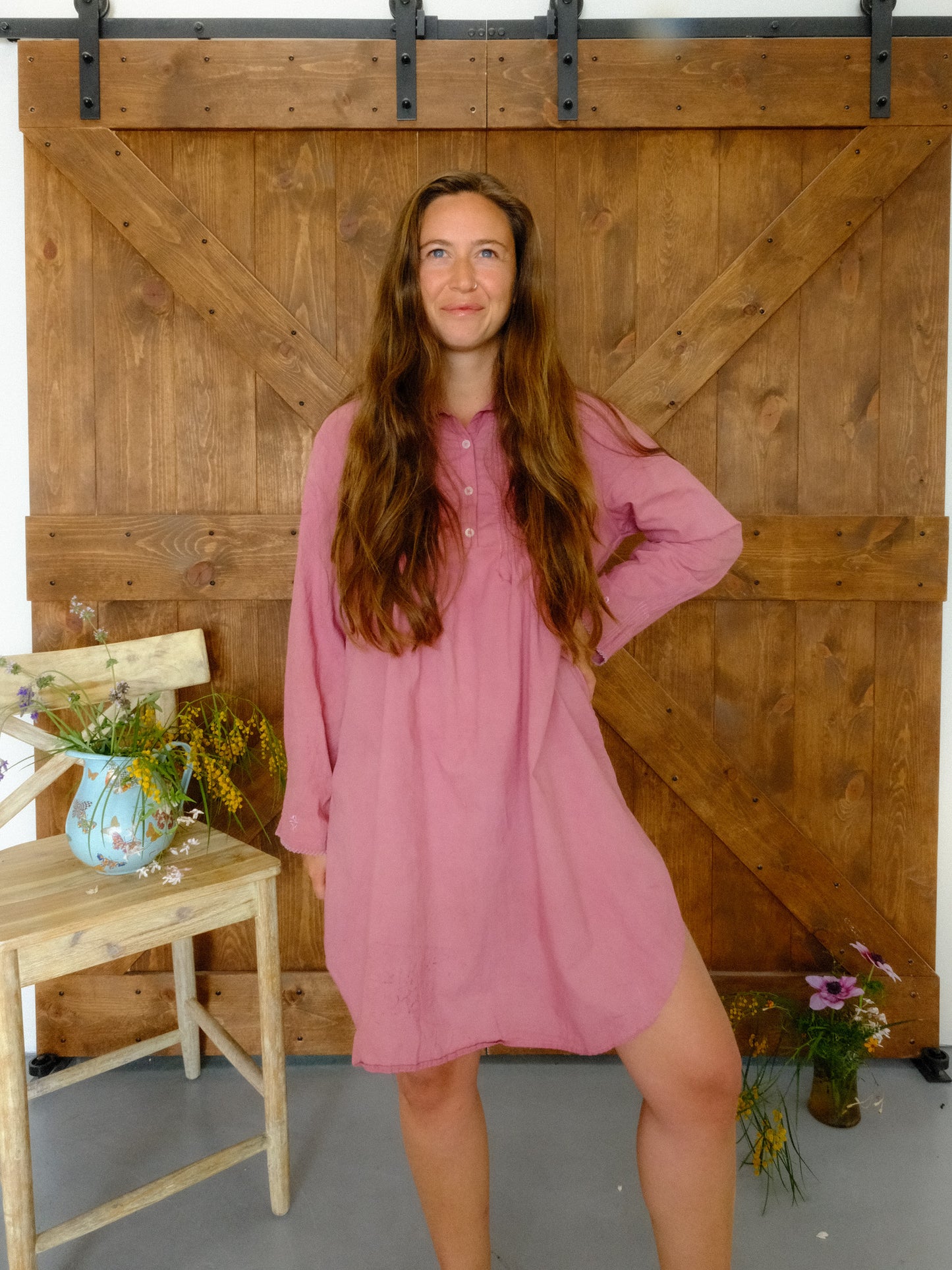 Lac Laura Ashley Pleated Collared Dress