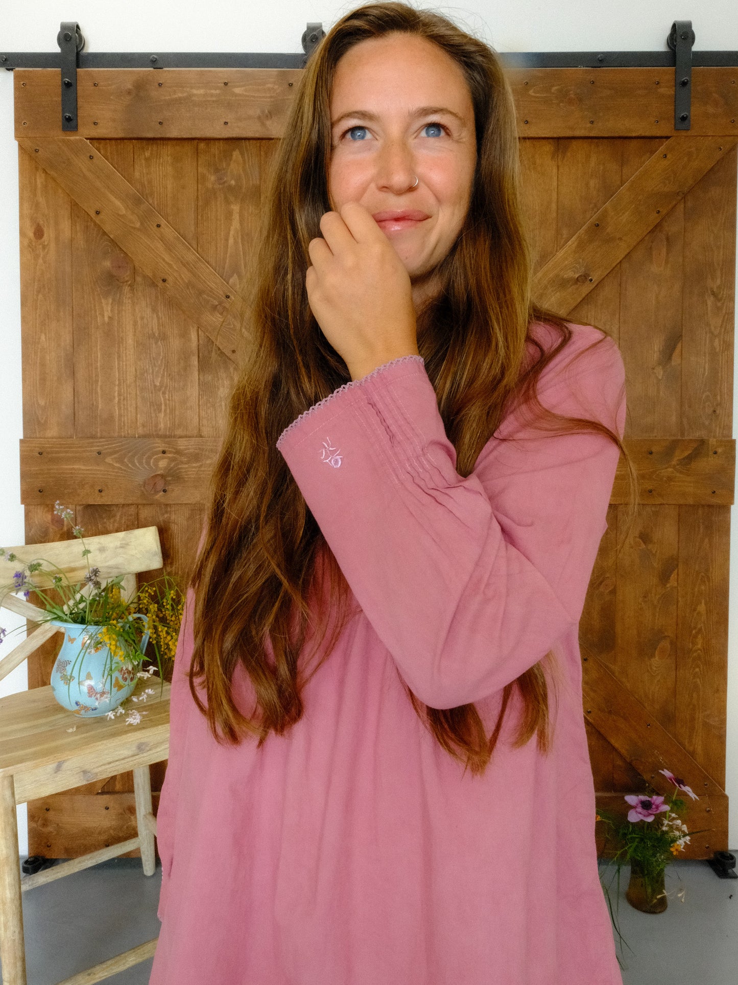 Lac Laura Ashley Pleated Collared Dress