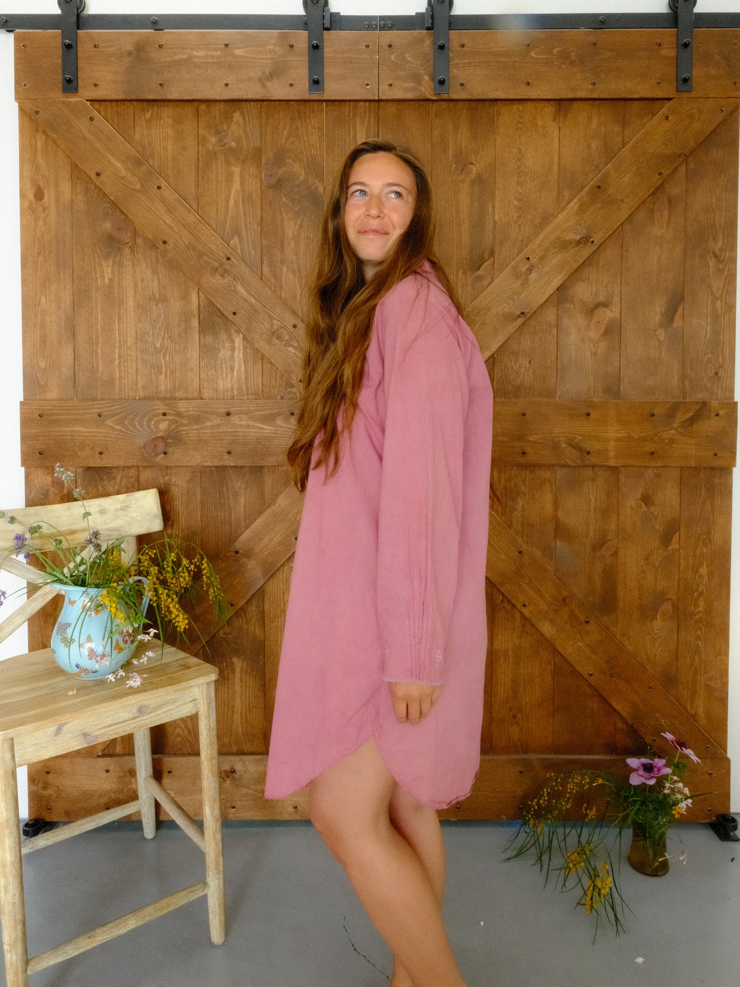 Lac Laura Ashley Pleated Collared Dress