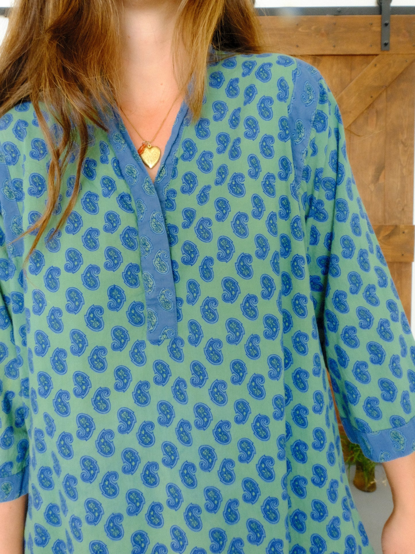 Indigo April Cornell Block Print Maxi Dress