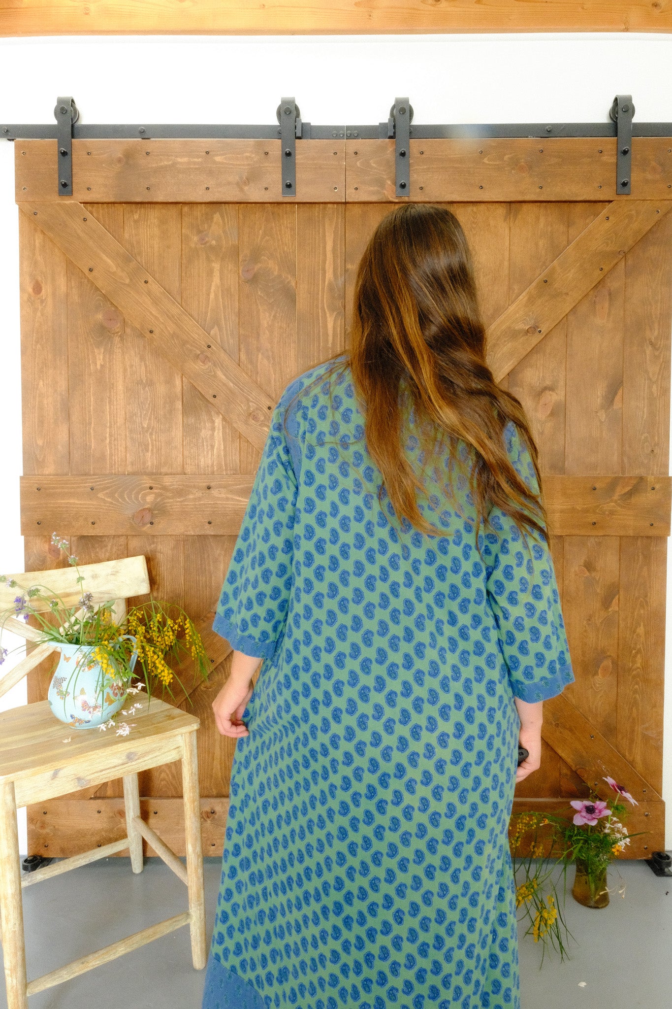 Indigo April Cornell Block Print Maxi Dress