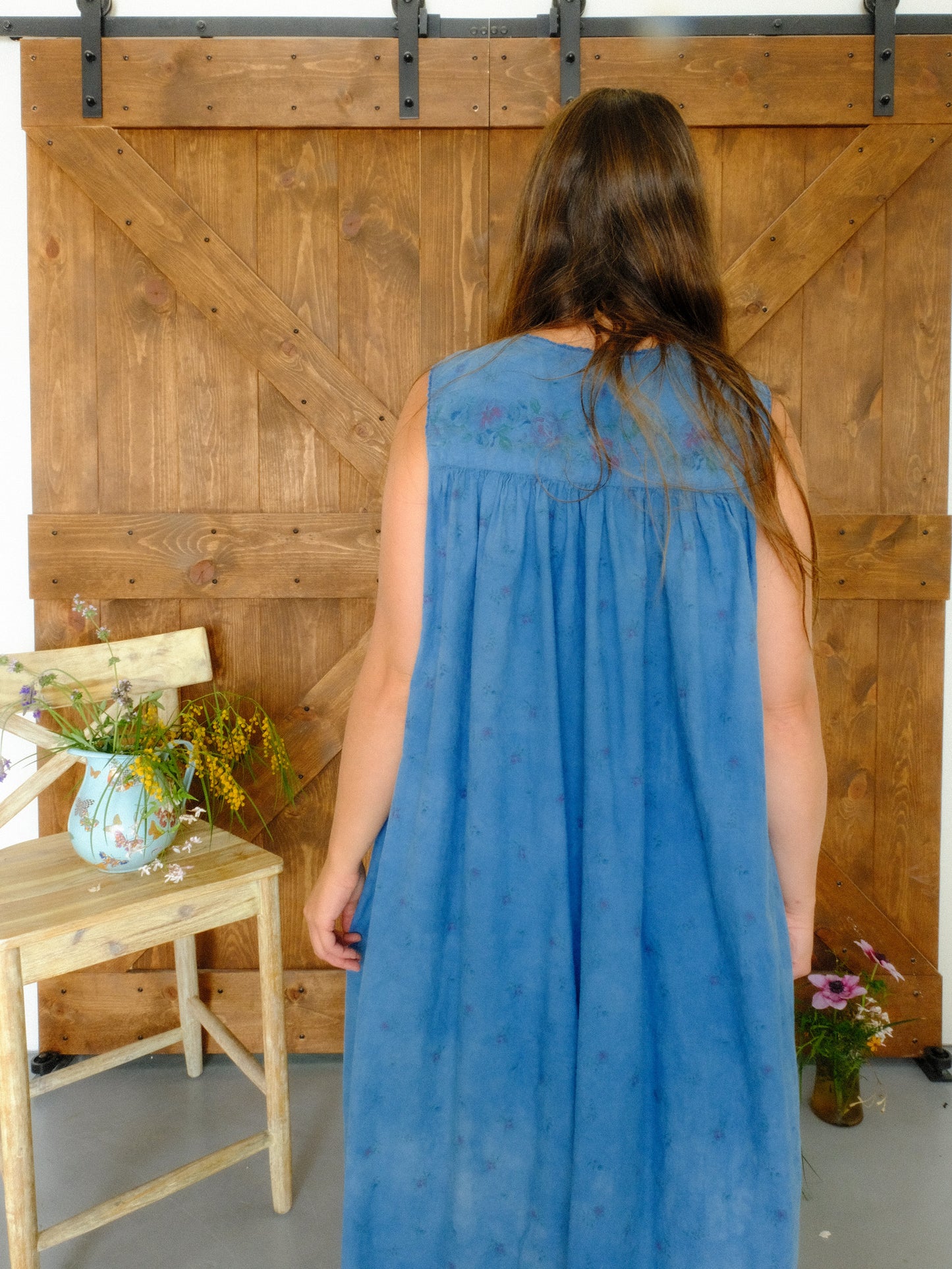 Indigo Ditsy Floral Maxi Dress
