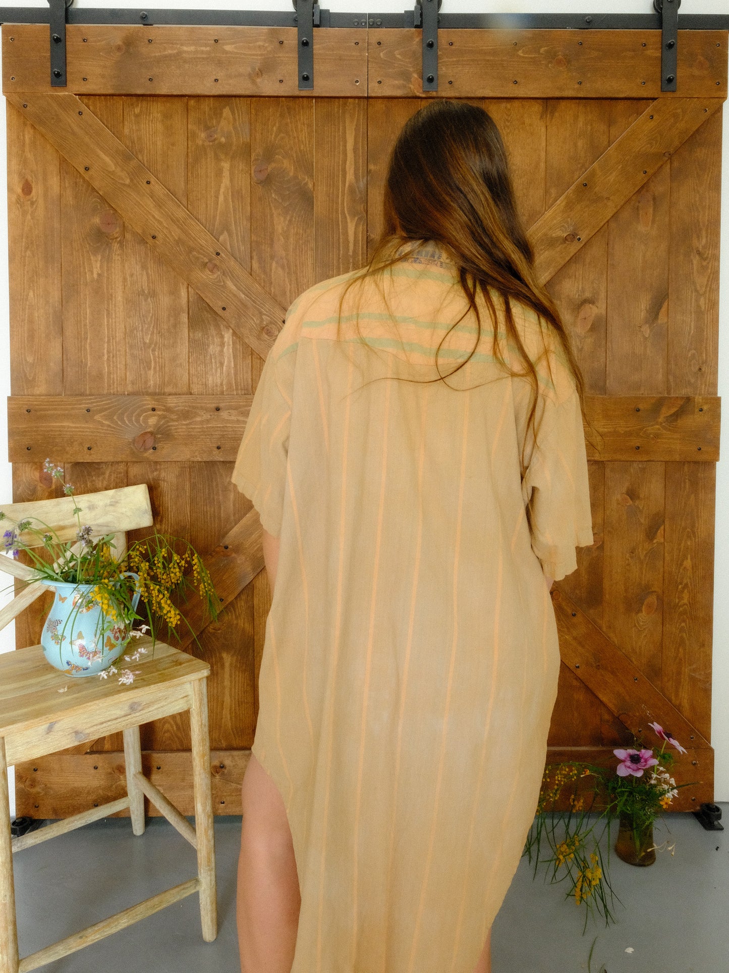 Cutch Embroidered Button Down Dress