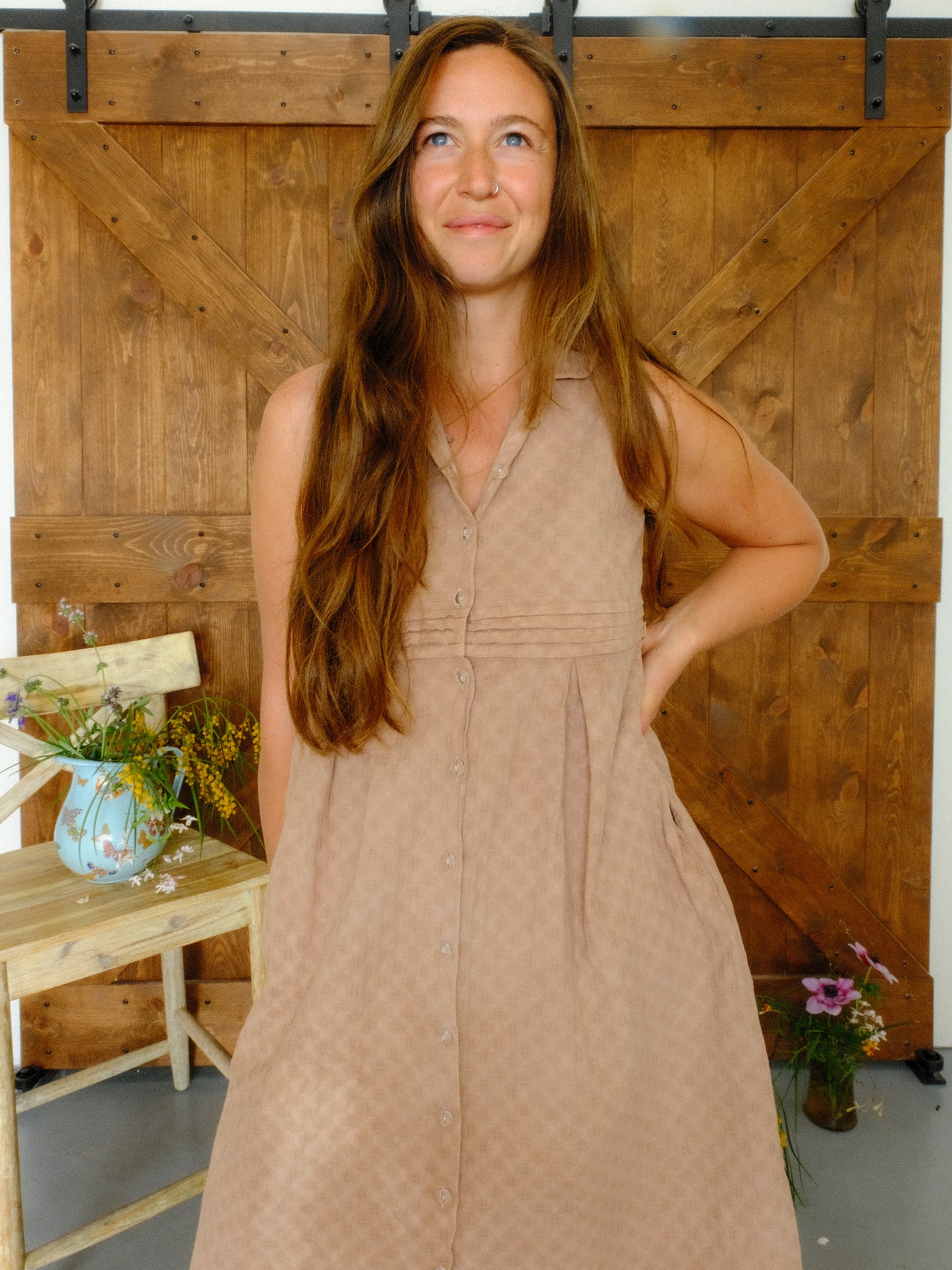 Logwood & Cutch Textured April Cornell Dress