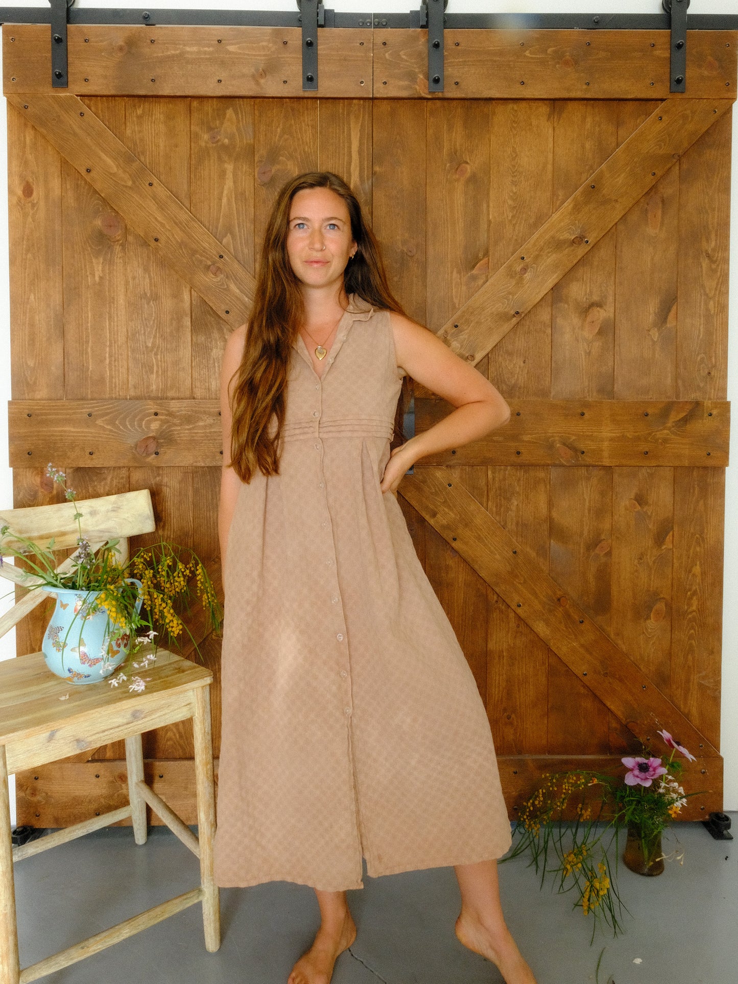 Logwood & Cutch Textured April Cornell Dress