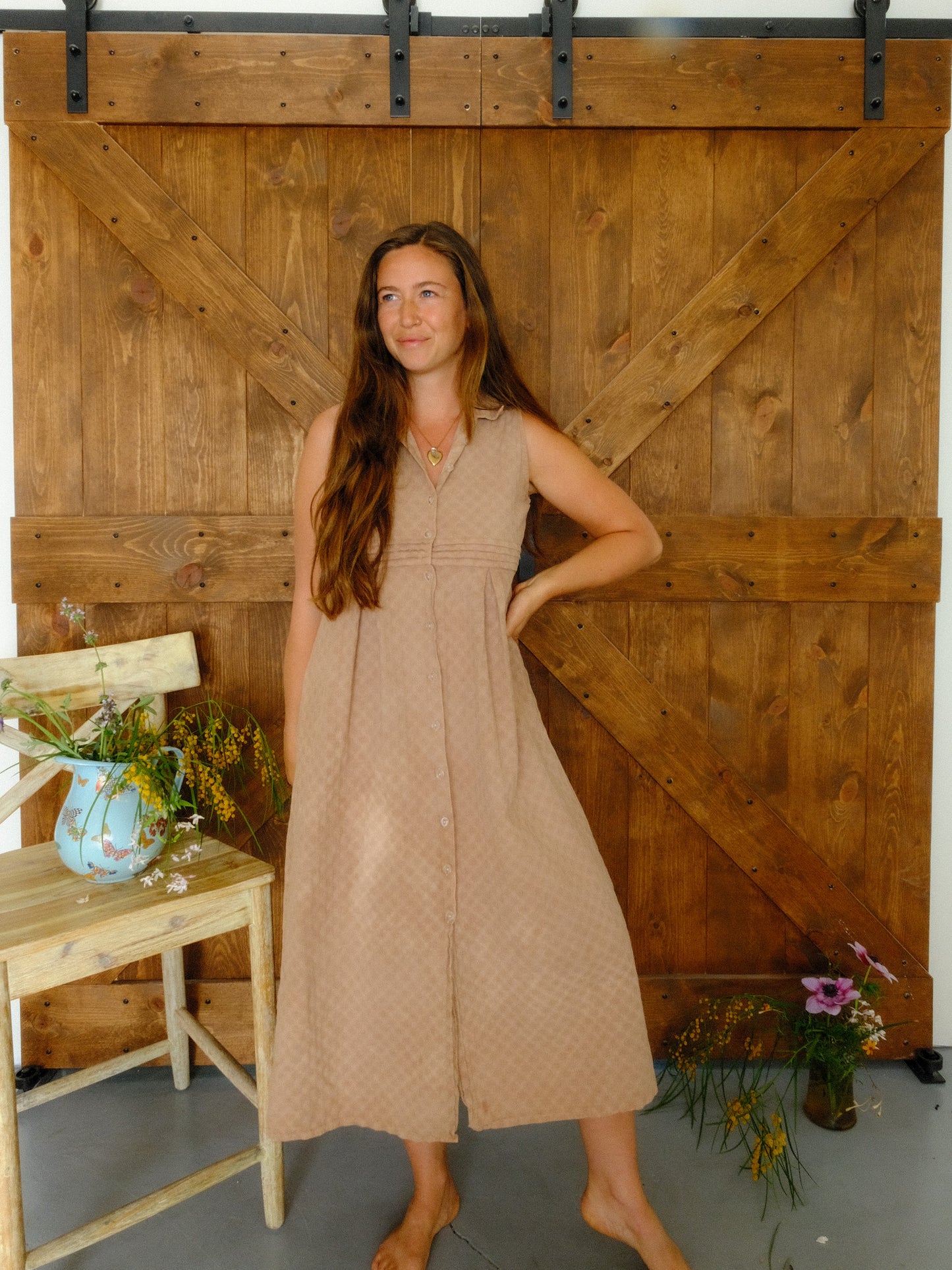 Logwood & Cutch Textured April Cornell Dress