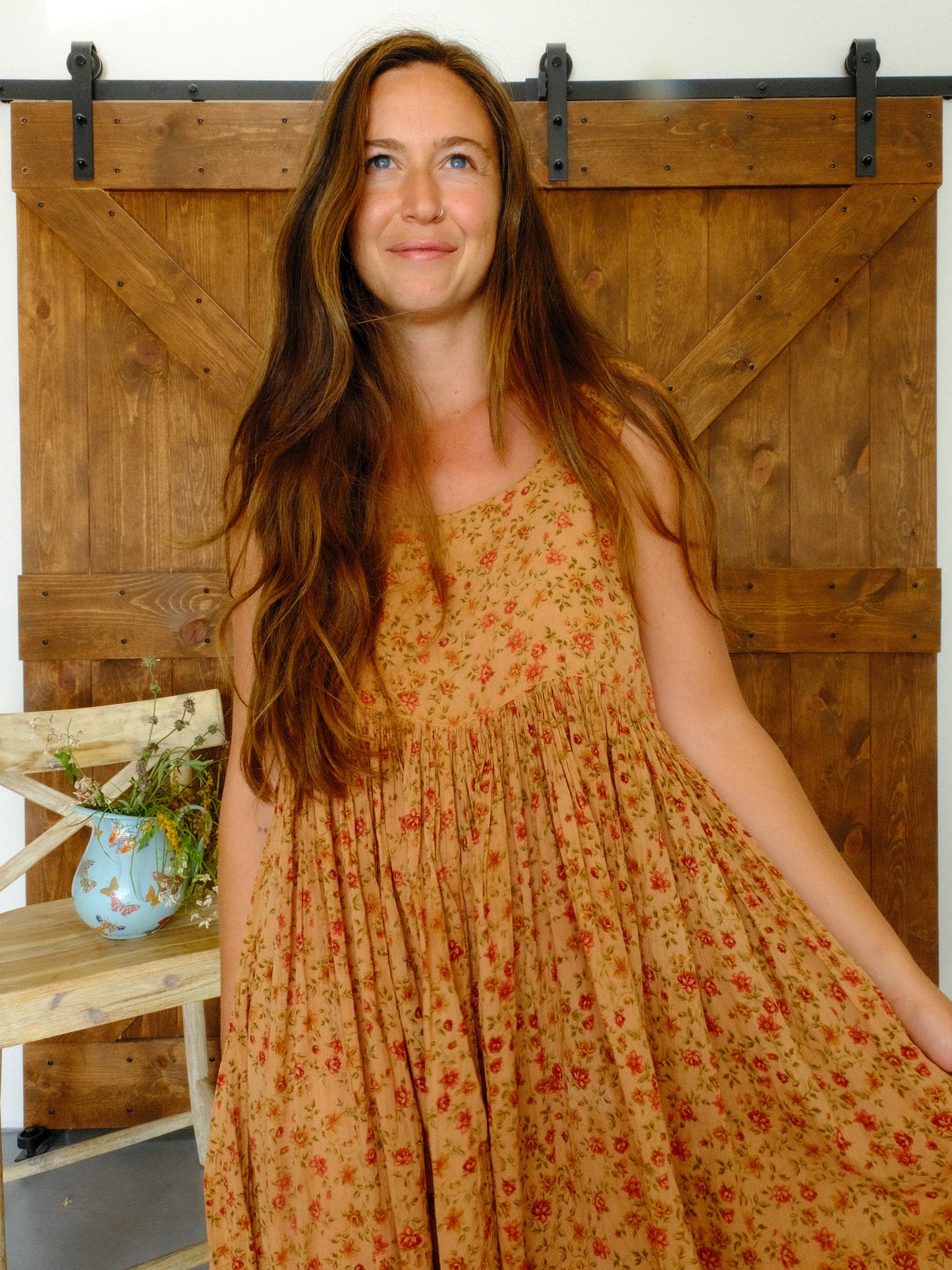 Cutch Floral Soft Cotton Gauze Babydoll Dress