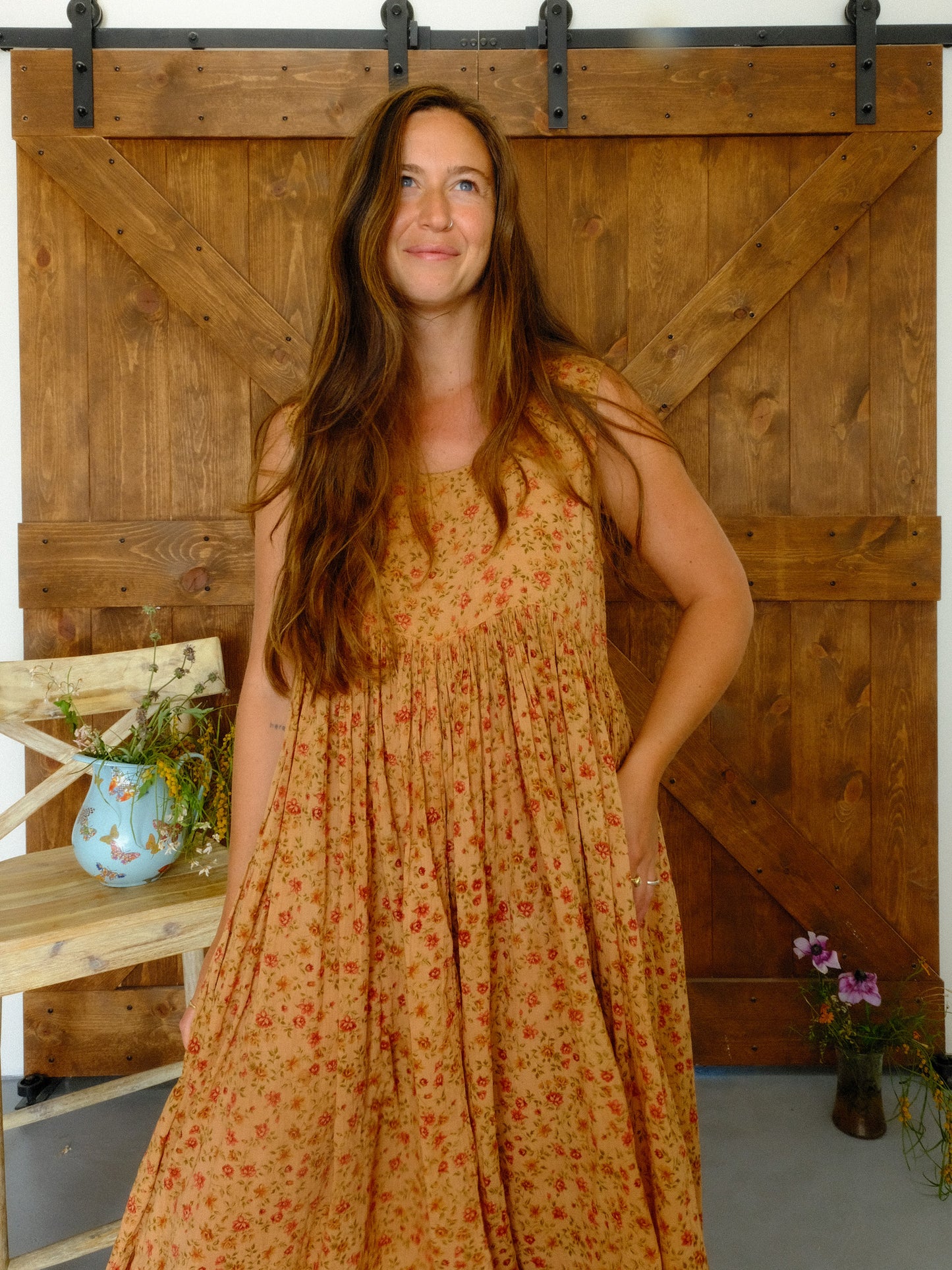 Cutch Floral Soft Cotton Gauze Babydoll Dress