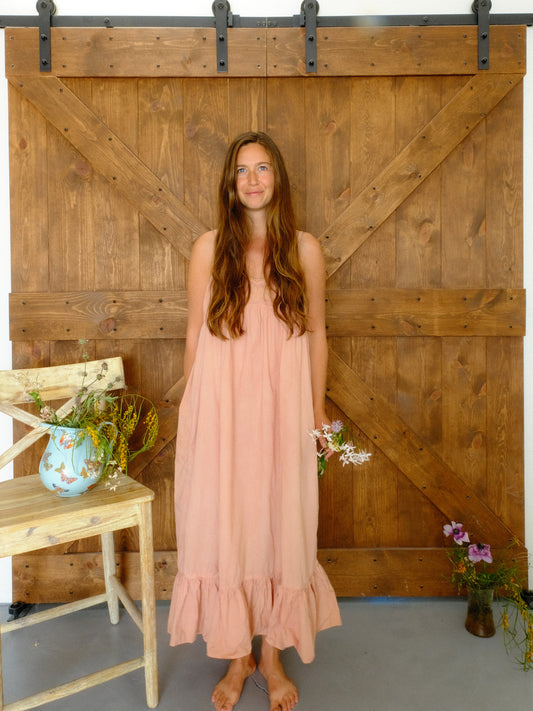 Lac Baby Doll Ruffle Hem Dress