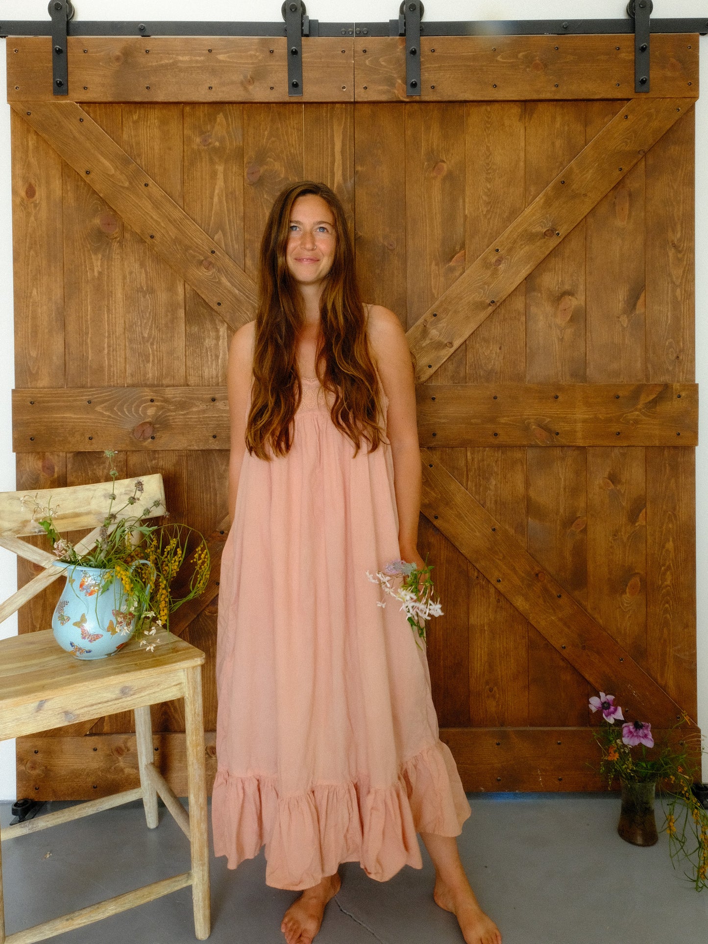 Lac Baby Doll Ruffle Hem Dress