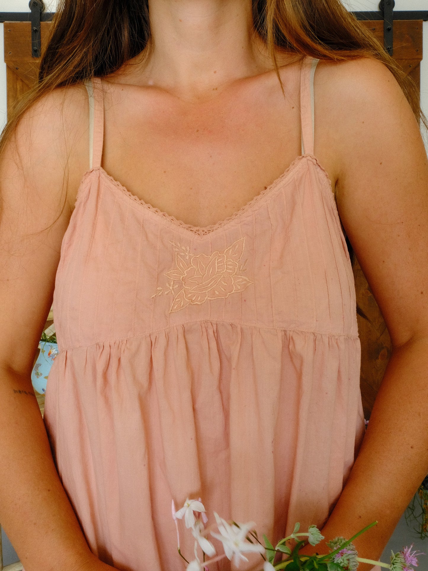 Lac Baby Doll Ruffle Hem Dress