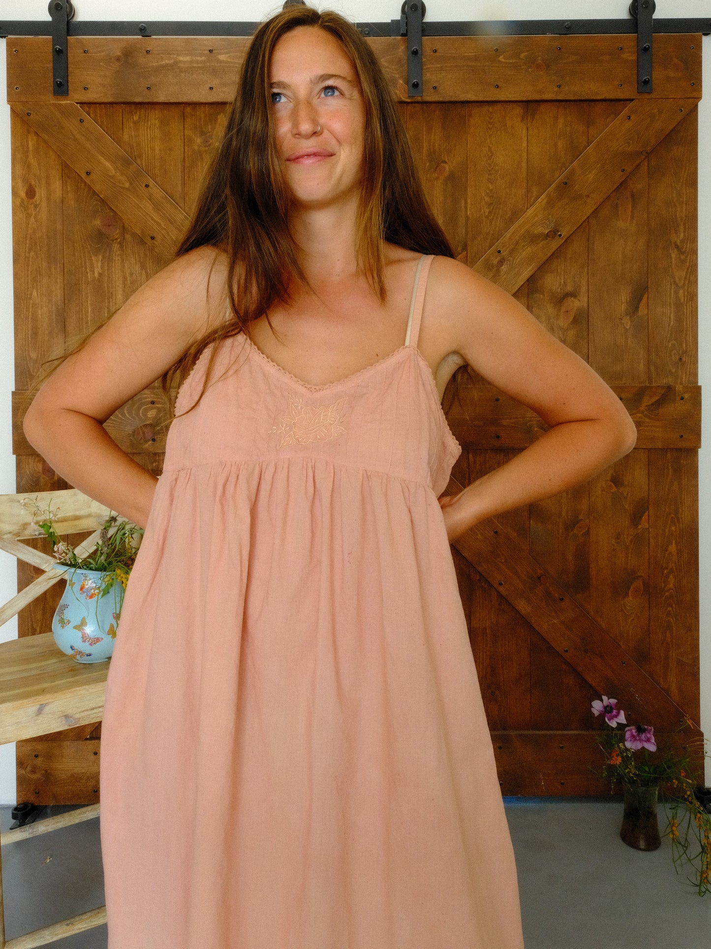 Lac Baby Doll Ruffle Hem Dress