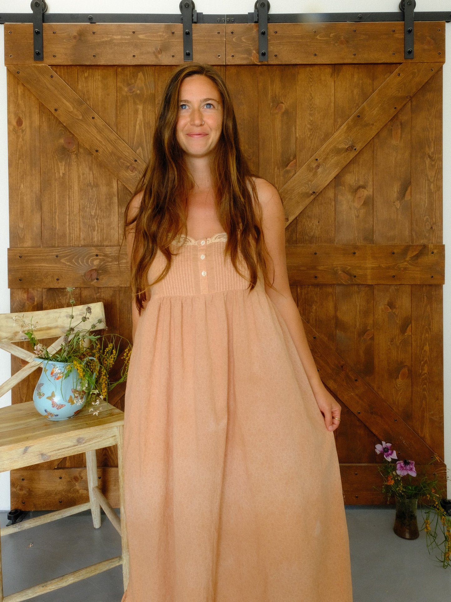 Cutch Pleated Baby Doll Laura Ashley Dress