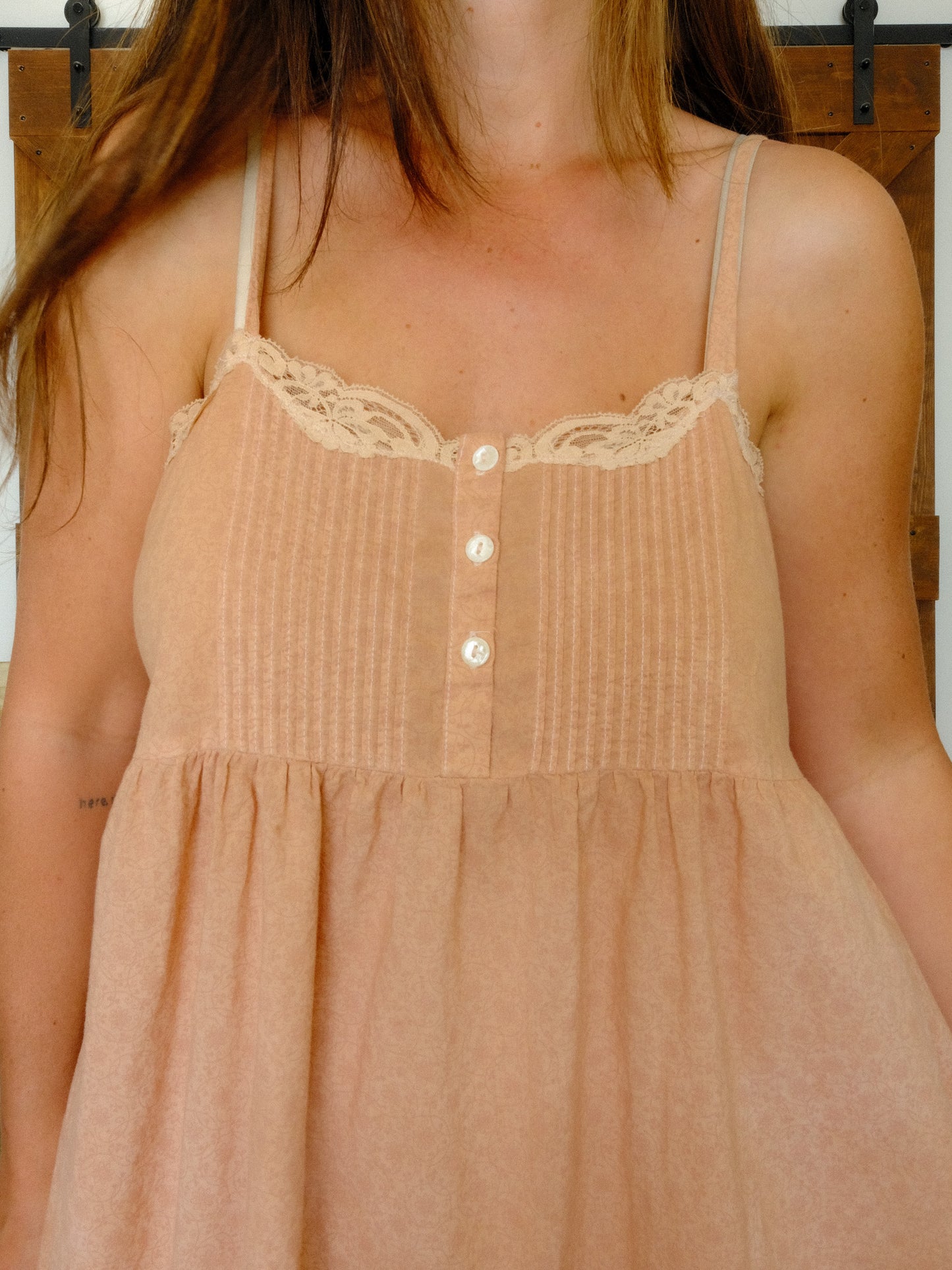 Cutch Pleated Baby Doll Laura Ashley Dress