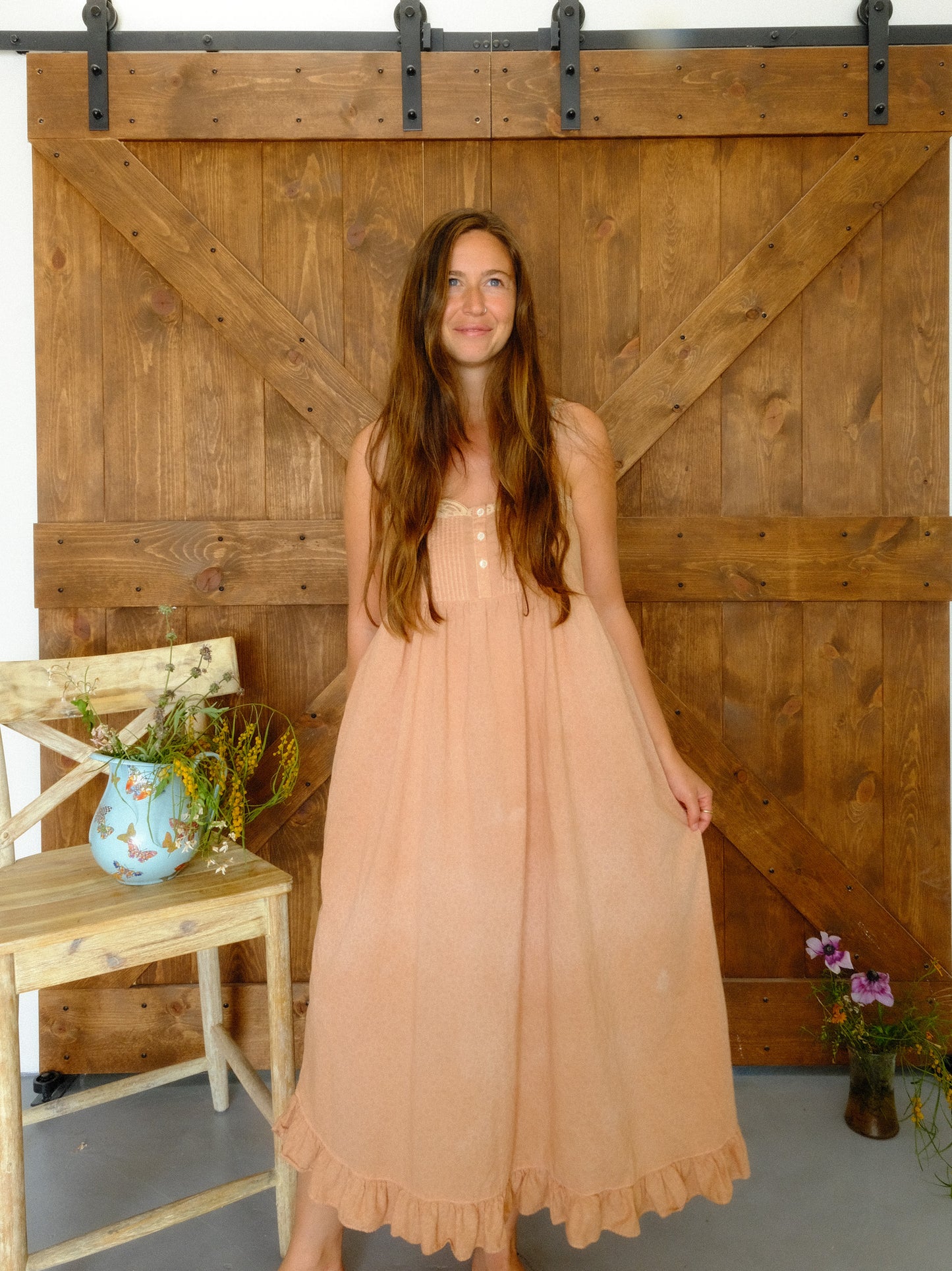 Cutch Pleated Baby Doll Laura Ashley Dress