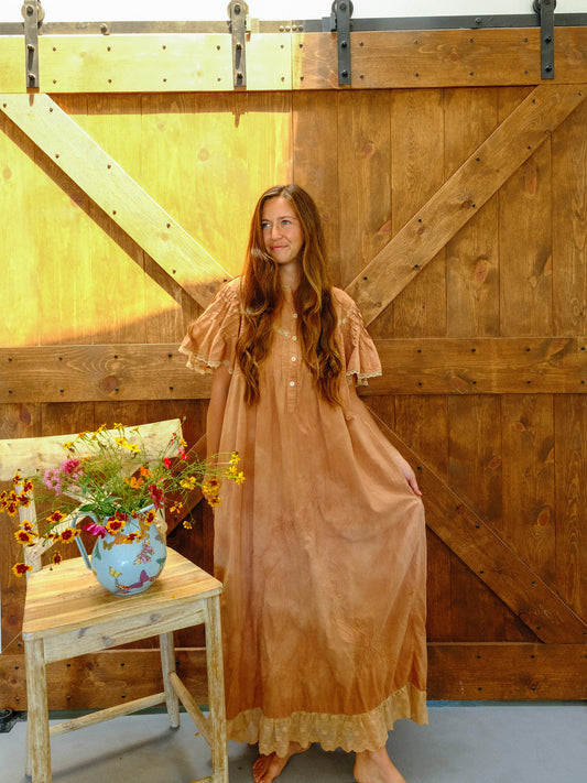 Cutch Butterfly Sleeve Lace Hem Dress
