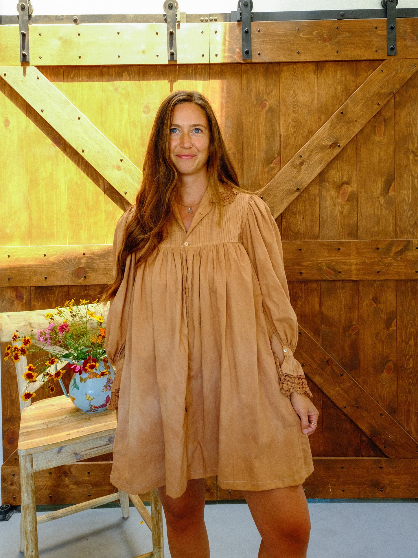Cutch Antique Long Sleeve Mini Dress