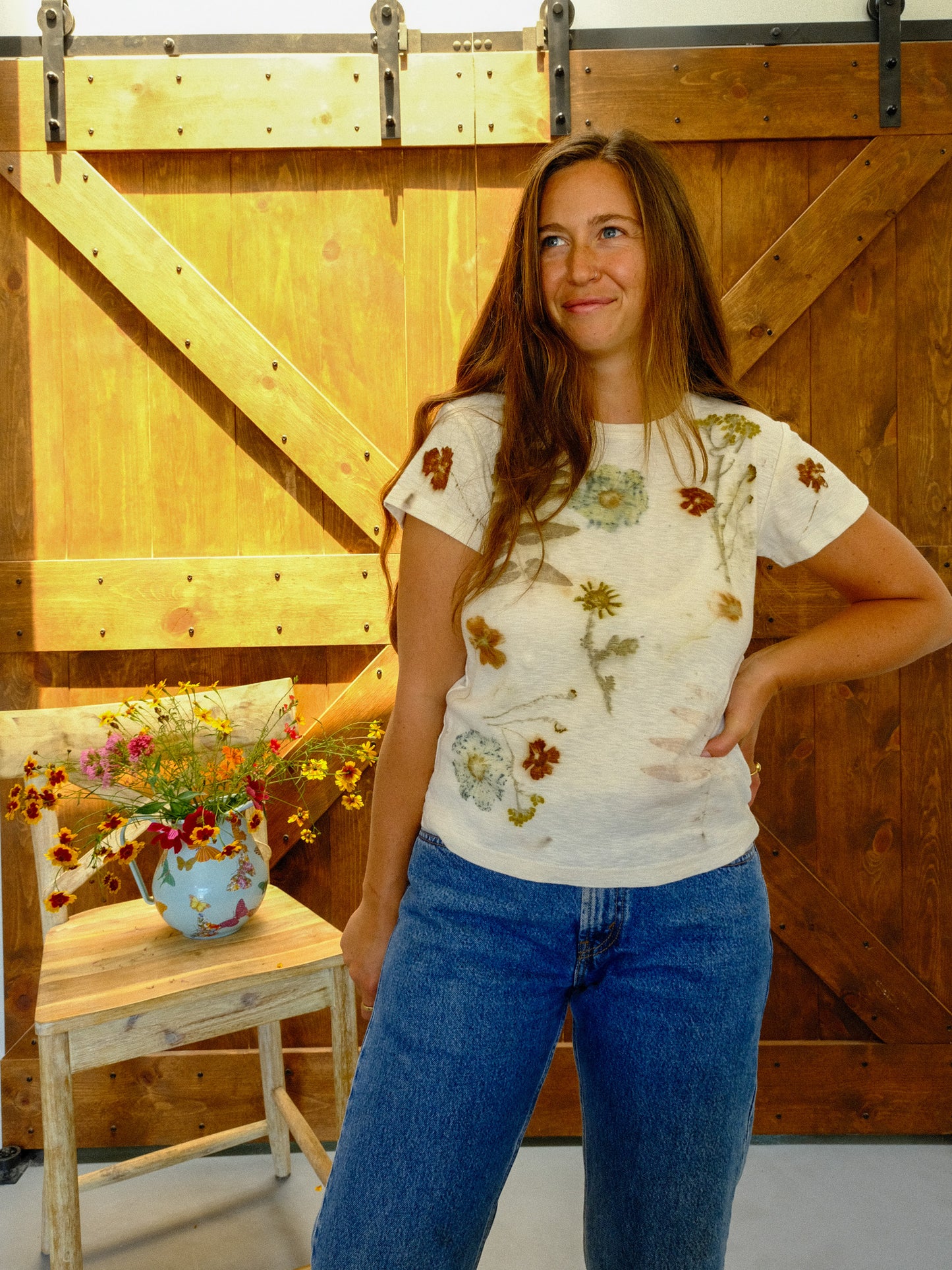 Eco-printed Organic Cotton Ojai Tee