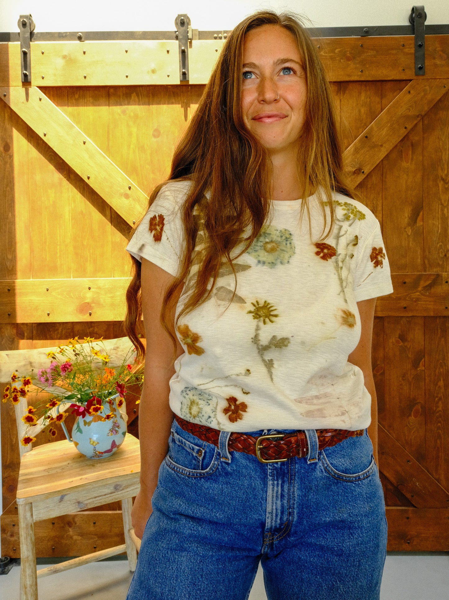Eco-printed Organic Cotton Ojai Tee