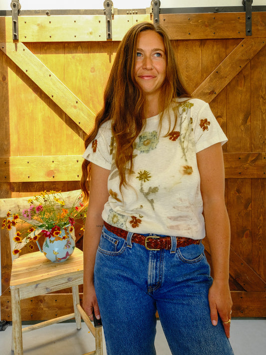 Eco-printed Organic Cotton Ojai Tee