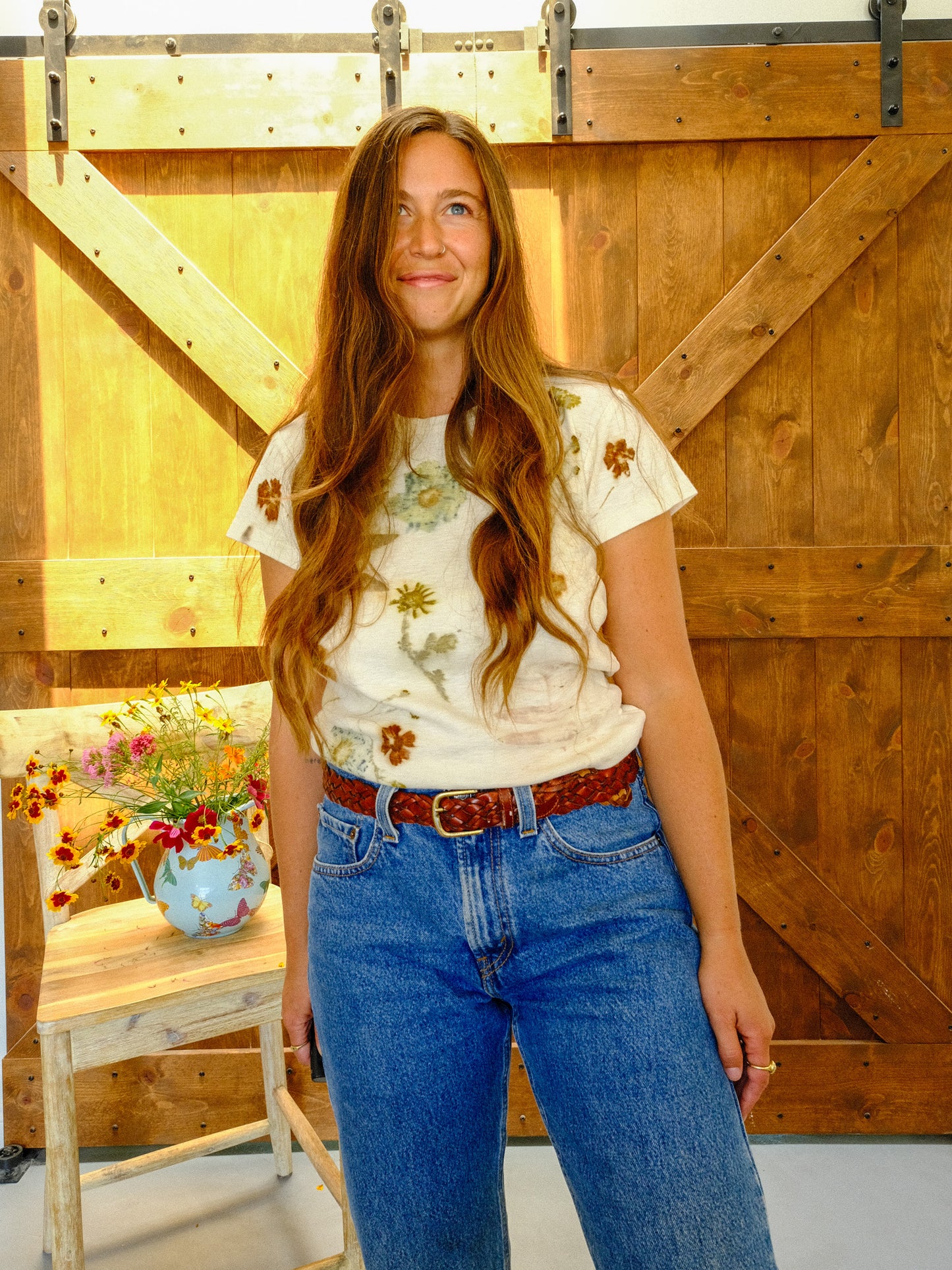 Eco-printed Organic Cotton Ojai Tee