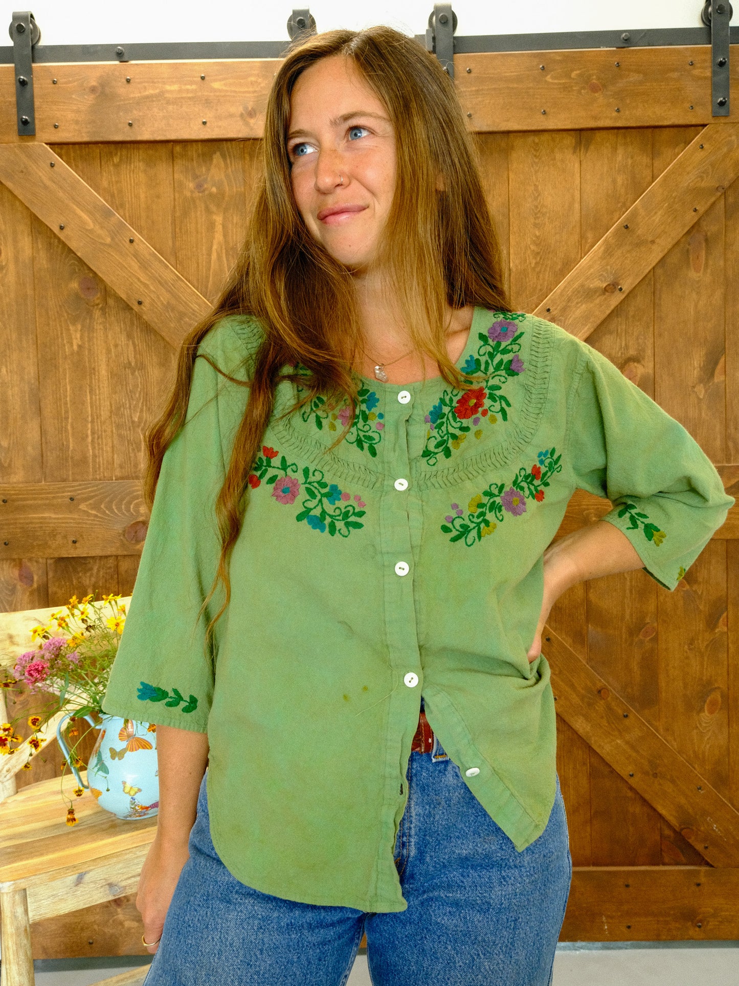 Marigold Embroidered Blouse