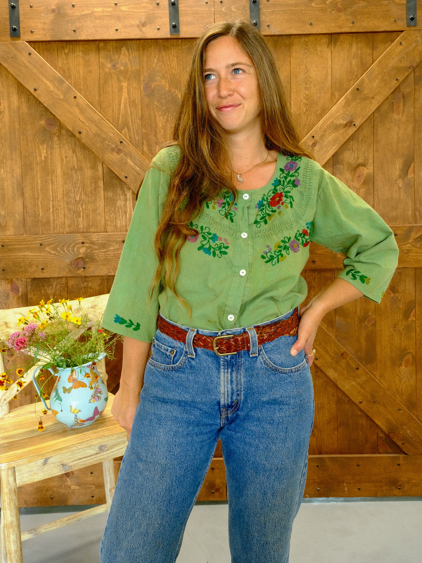 Marigold Embroidered Blouse