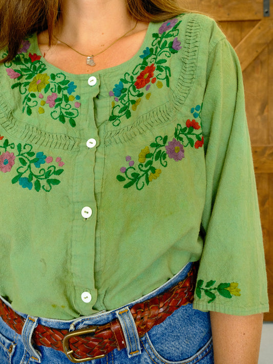Marigold Embroidered Blouse