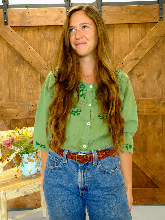 Marigold Embroidered Blouse