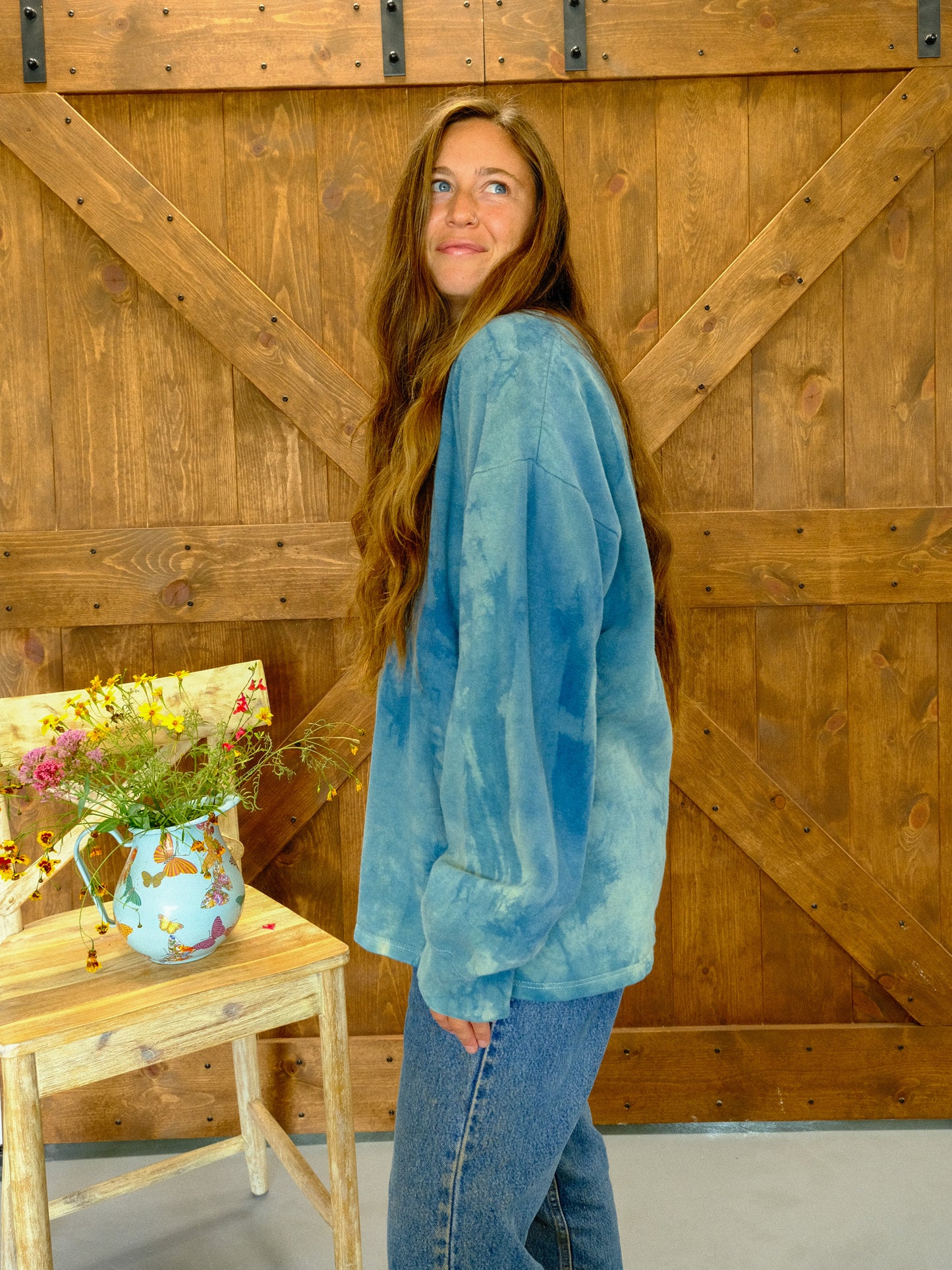 Indigo Antique Cotton Sweatshirt