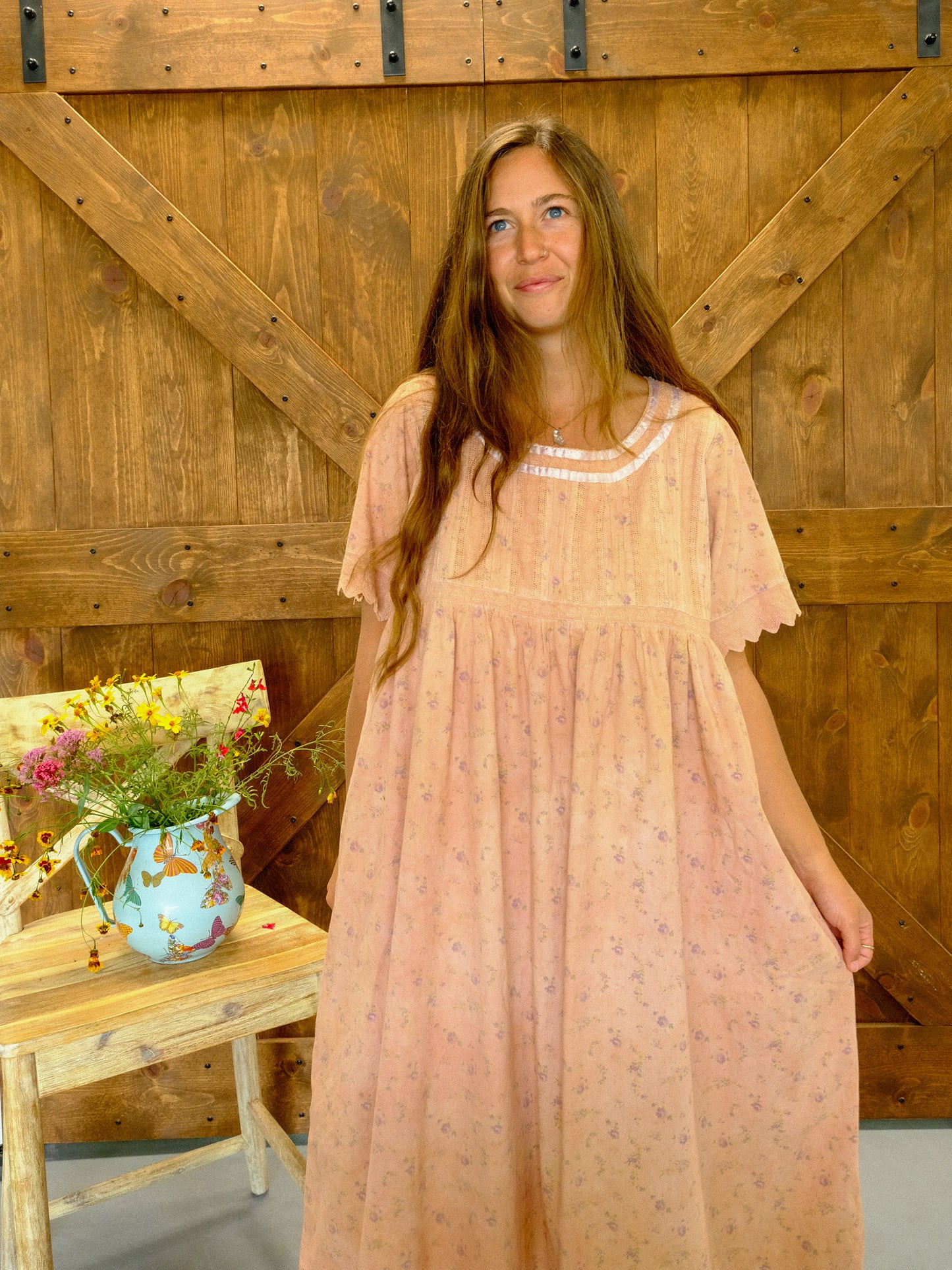 Cutch & Lac Pintuck Empire Waist Dress